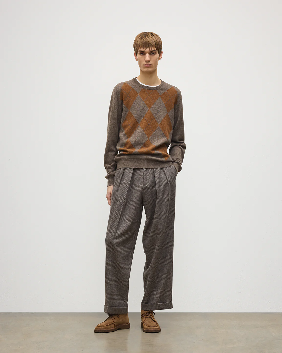 Argyll Brown Cashmere Jumper