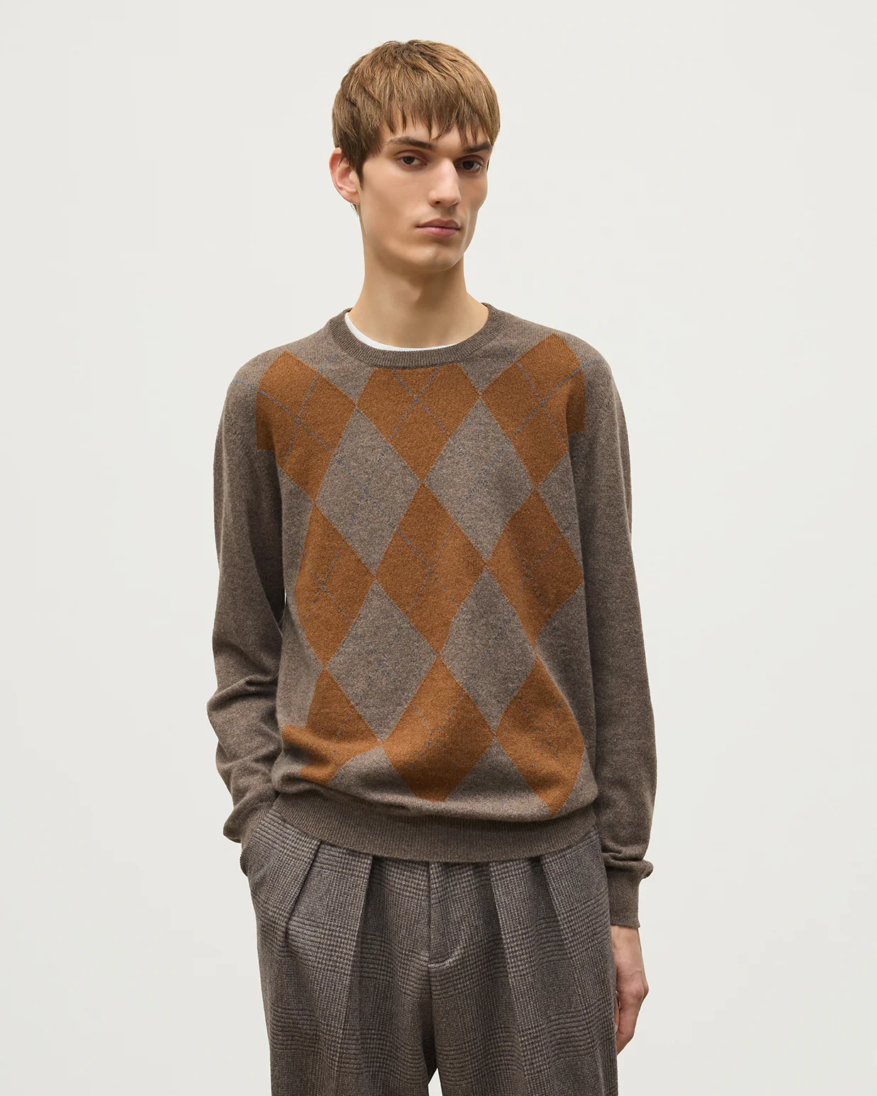 Argyll Brown Cashmere Jumper - Image 5