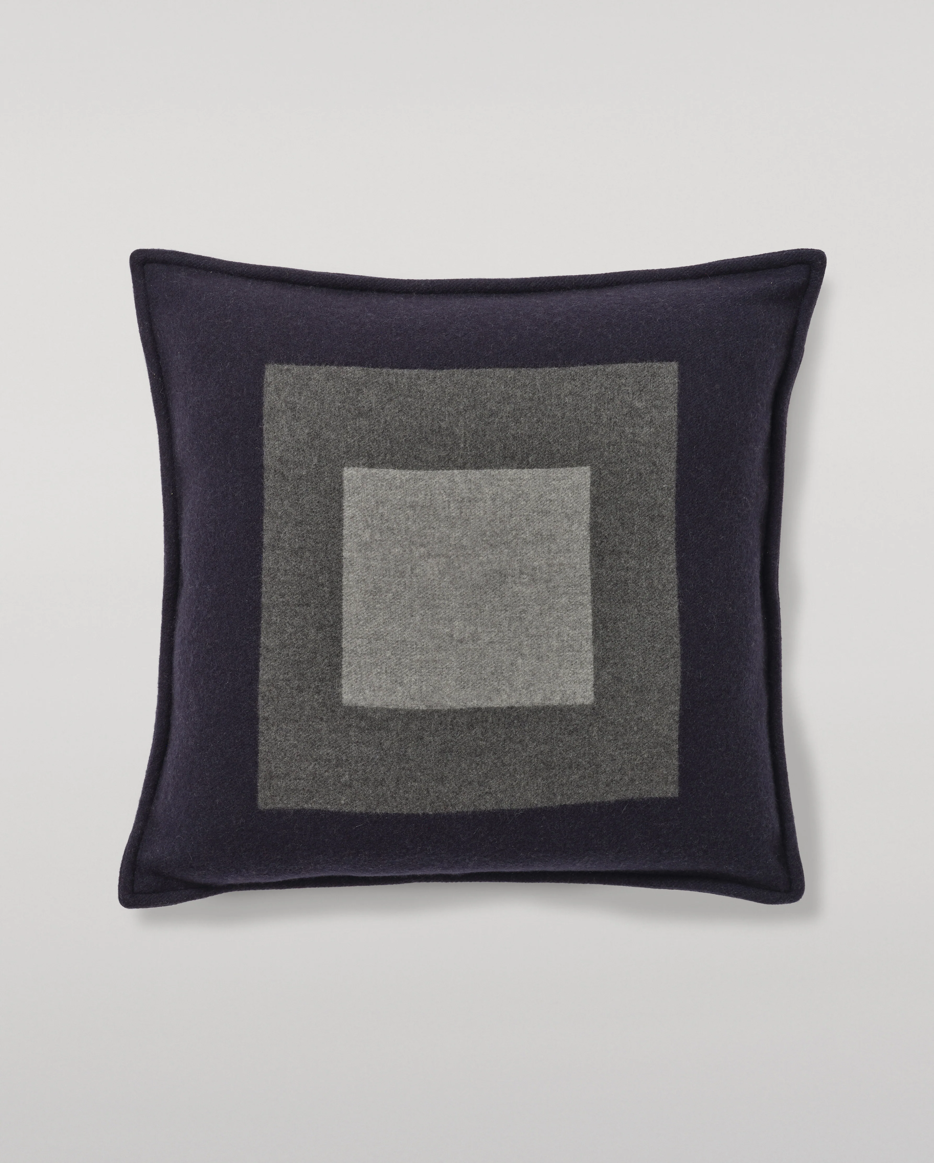 Art Geometric Navy & Grey Cashmere Cushion