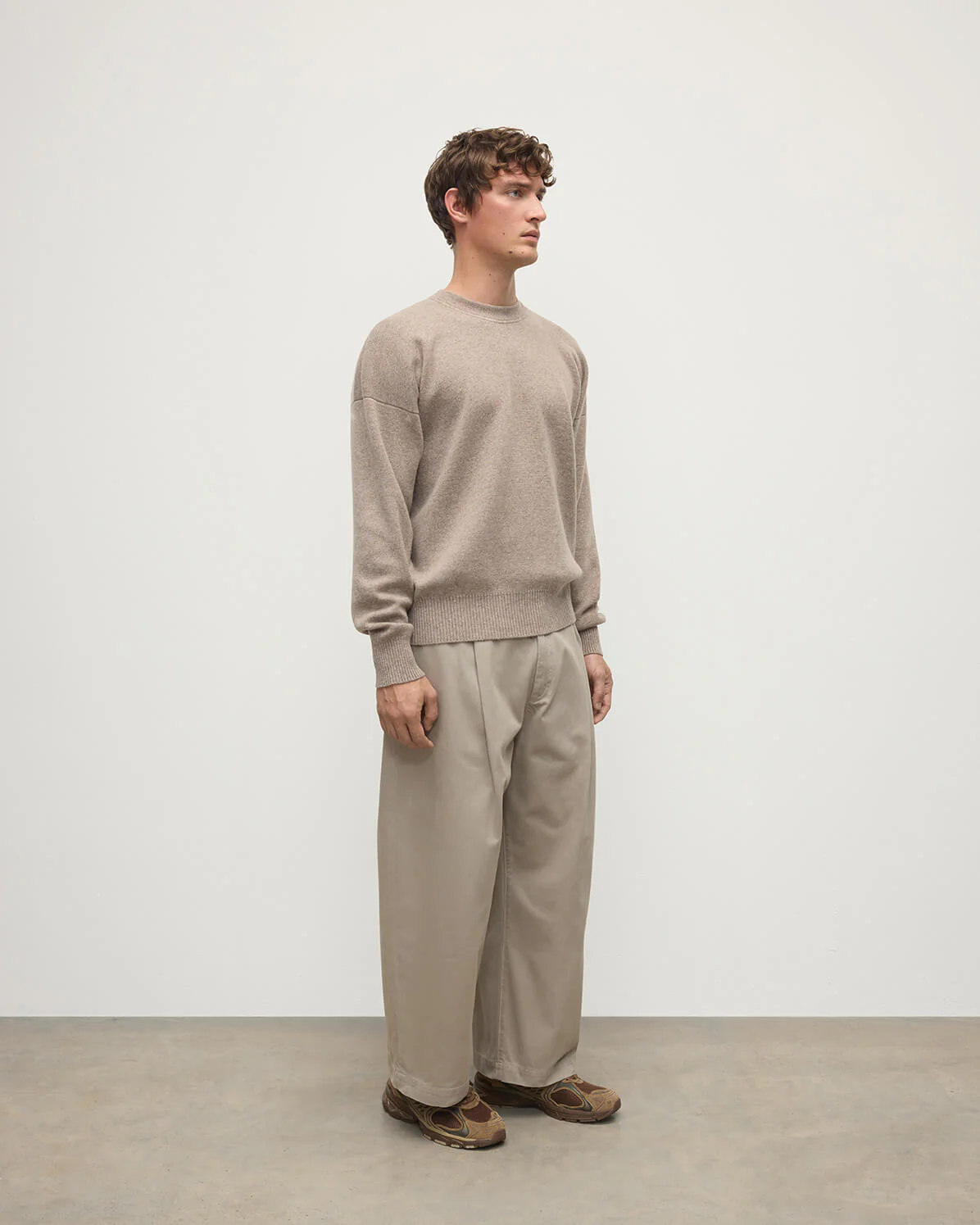 Relaxed Milano Stitch Light Brown Jumper - Image 3