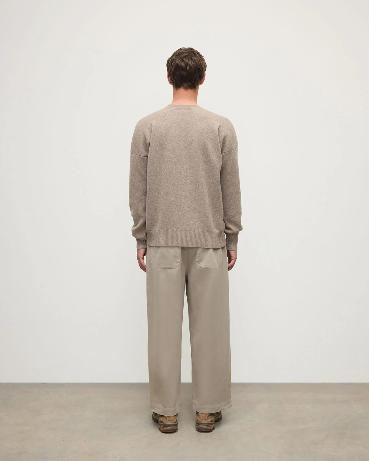 Relaxed Milano Stitch Light Brown Jumper - Image 4