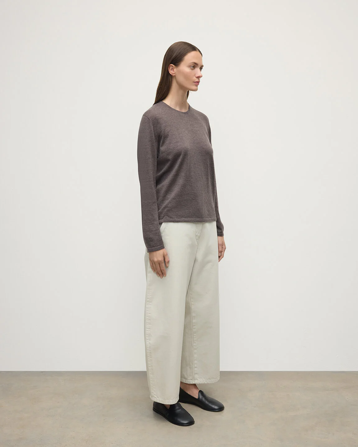 Superfine Cashmere Brown Jumper - Image 3