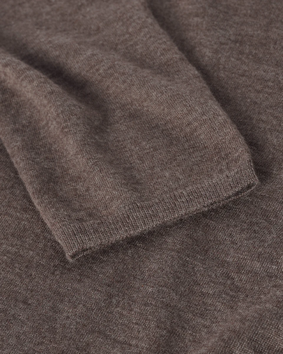 Superfine Cashmere Brown Jumper - Image 6