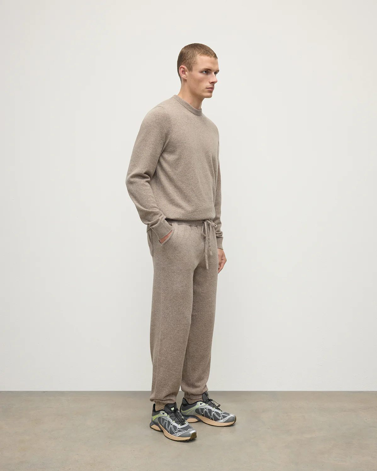 Kirk Light Brown Cashmere Sweatpants - Image 3