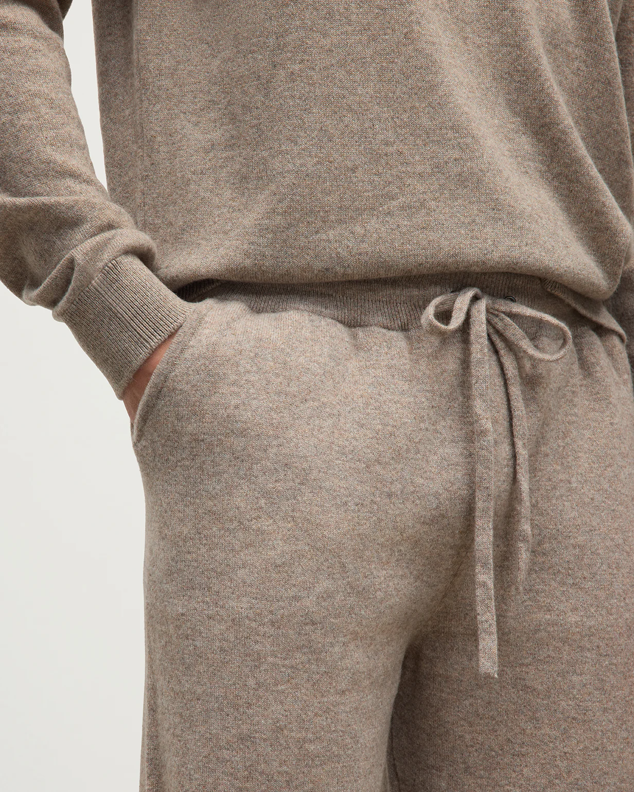 Kirk Light Brown Cashmere Sweatpants - Image 5