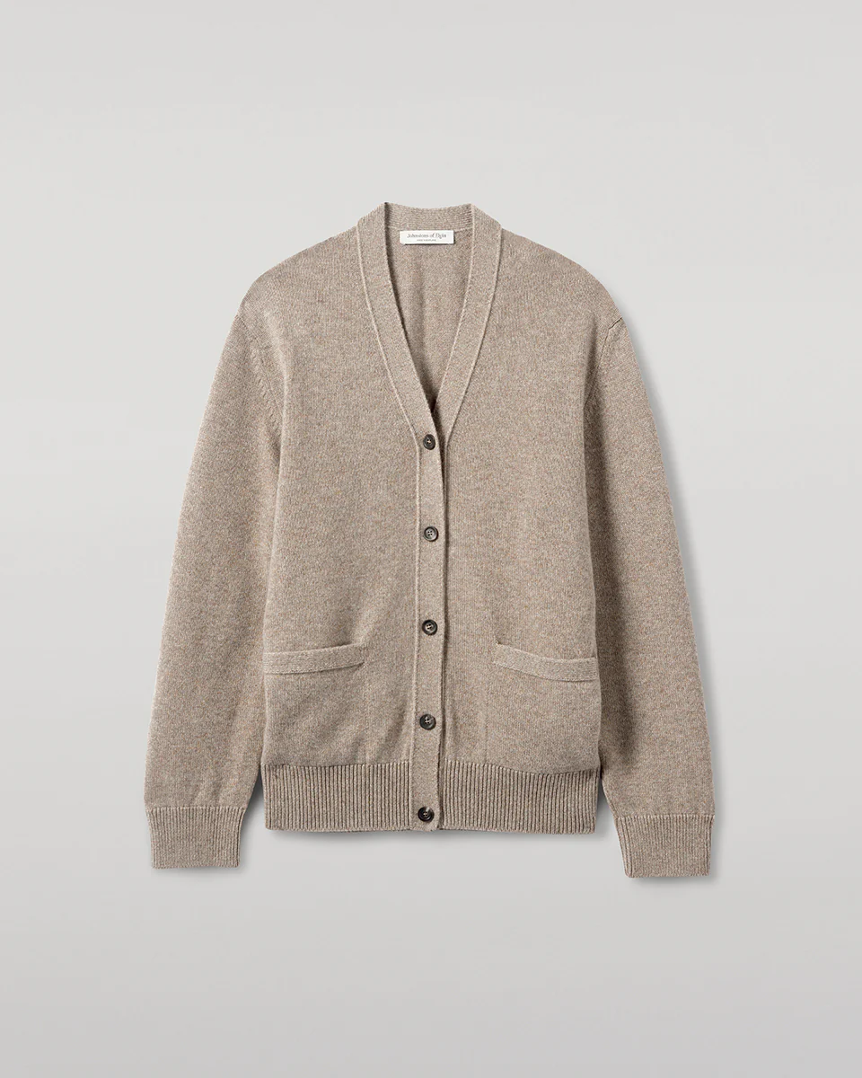 Boyfriend-Fit Brown Cashmere Cardigan - Image 2