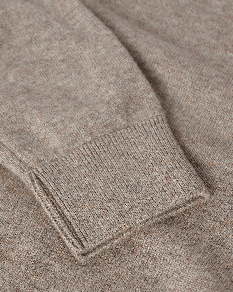 Cashmere Brown Round Neck Jumper - Image 6