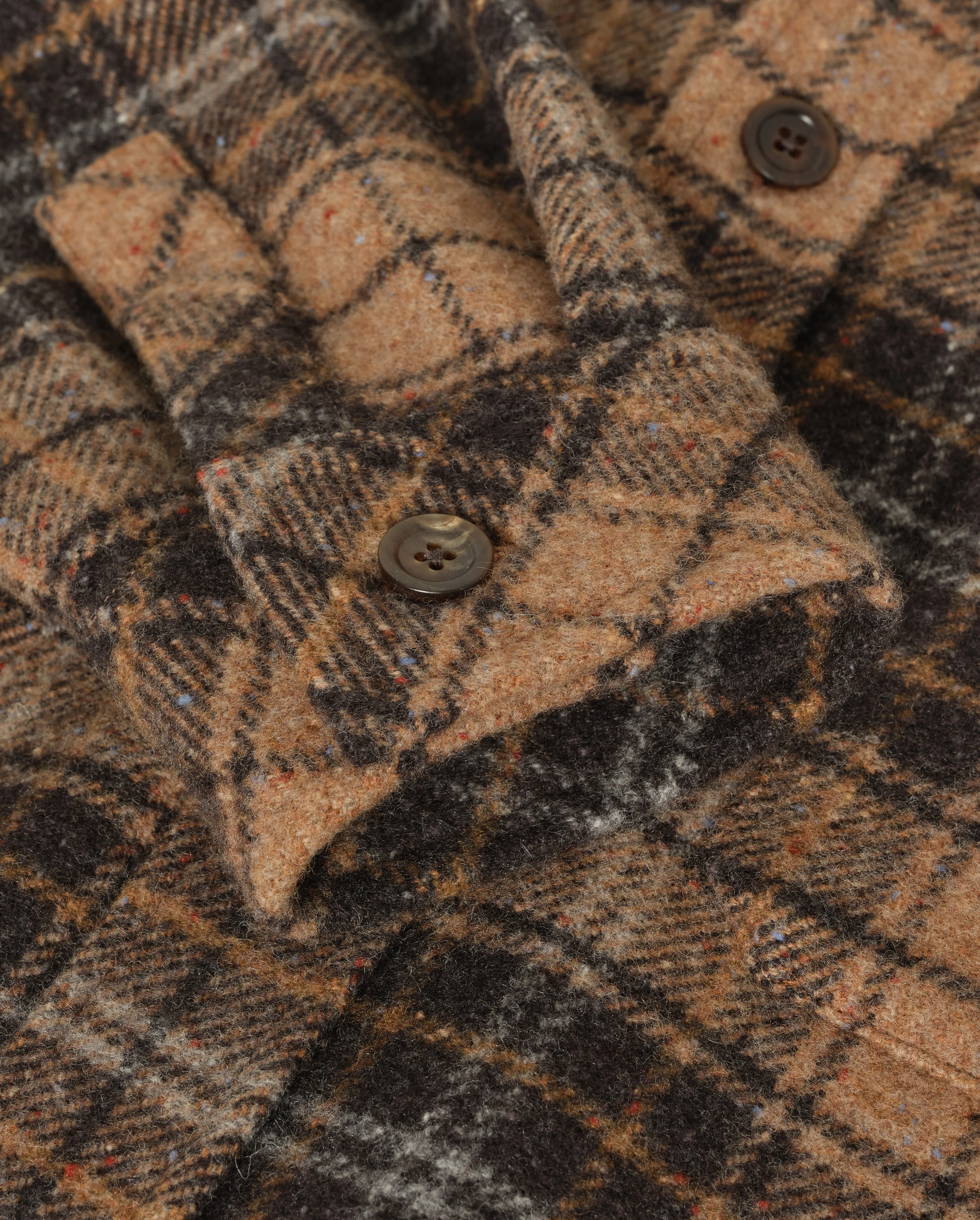 Atholl Grey & Camel Plaid Overshirt - Image 7