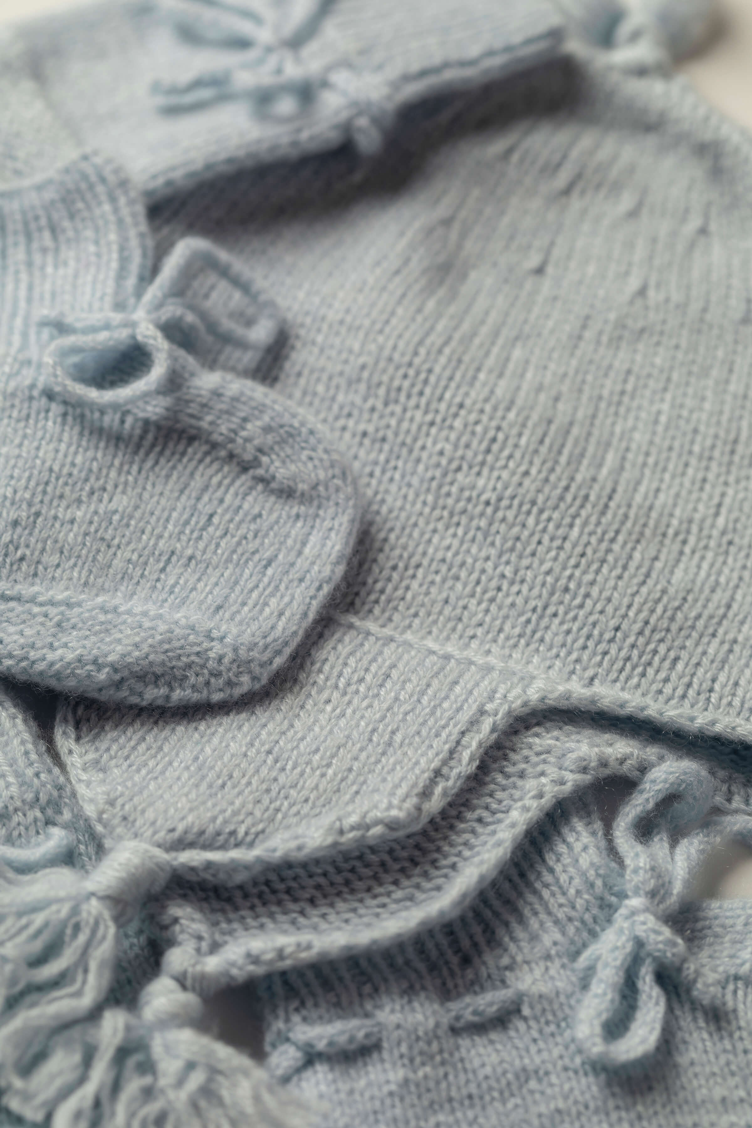 Baby's Blue Cashmere Accessories Gift Set - Image 2