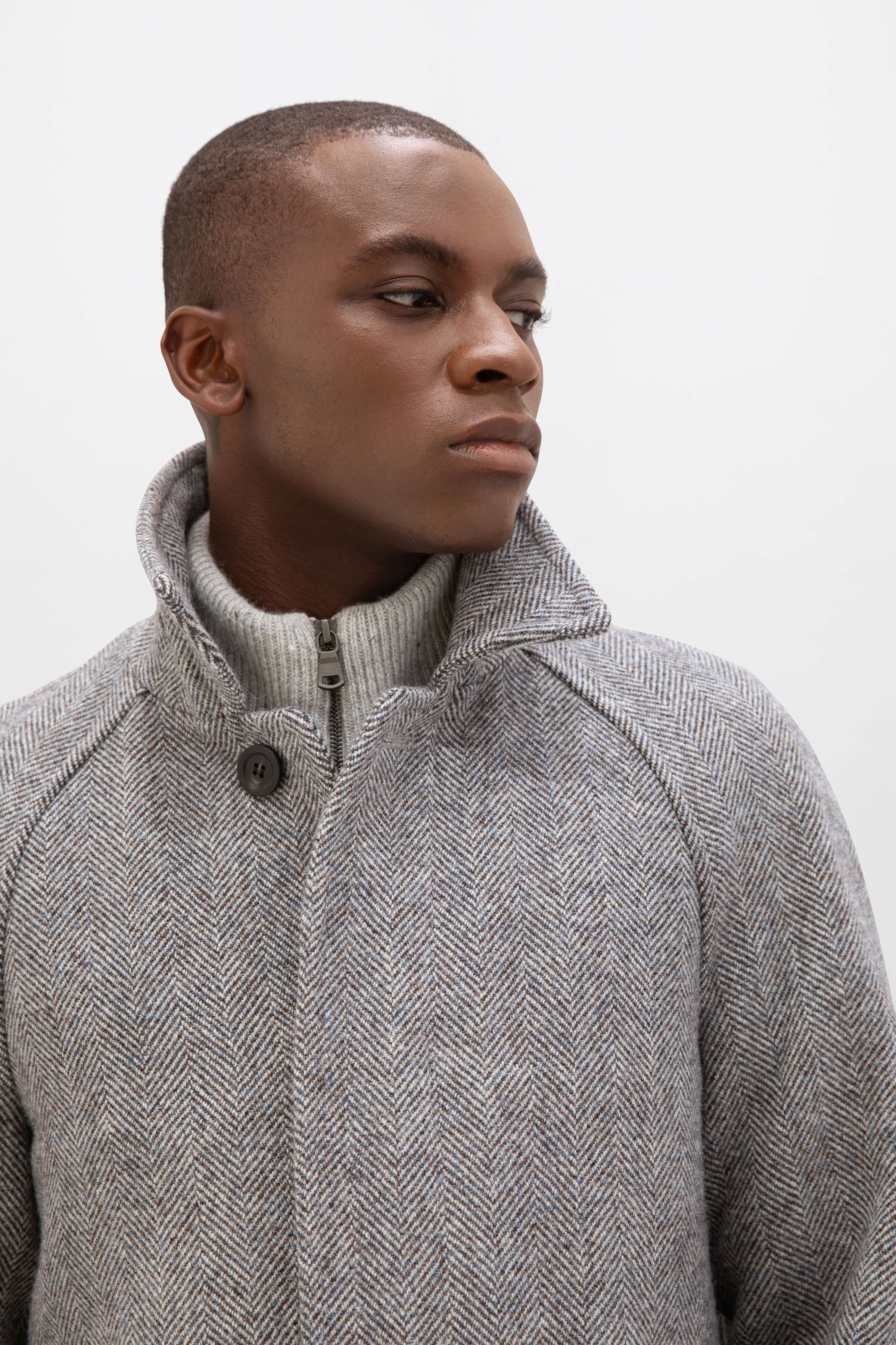 'The Balmacaan' Men's Coat | Storm - Image 2