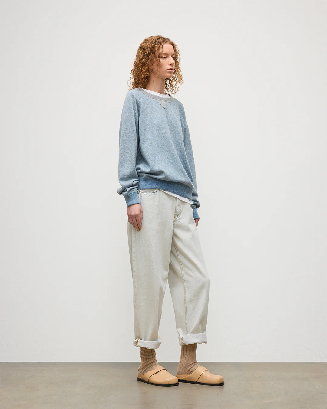 Beach Blue Cashmere Sweatshirt - Image 3