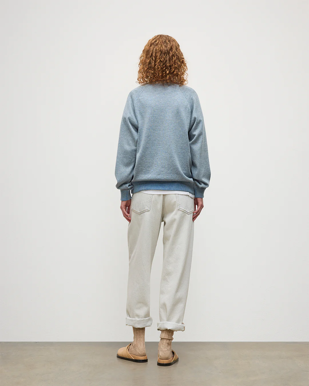 Beach Blue Cashmere Sweatshirt - Image 4