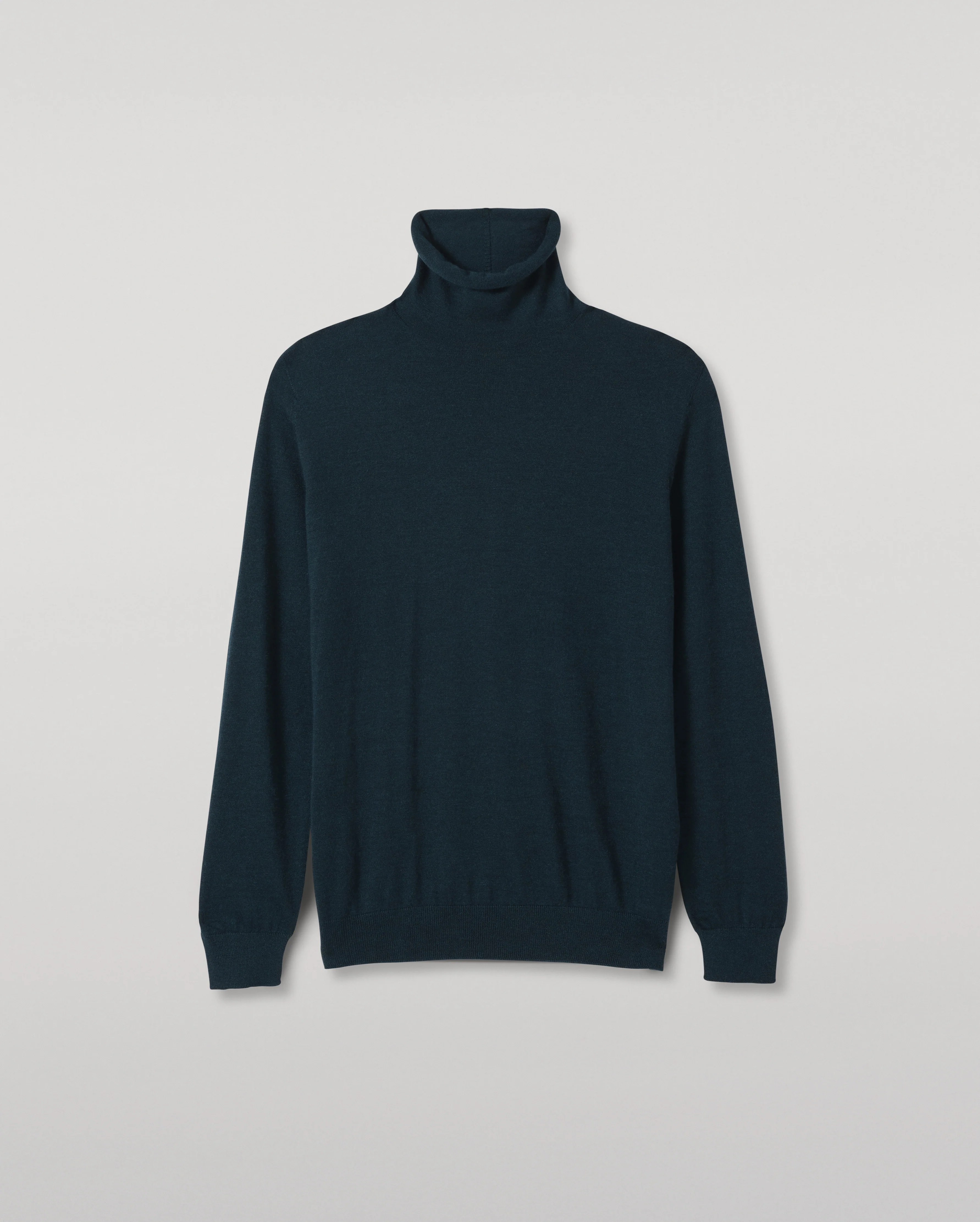 Beatrice Funnel Neck Green Superfine Cashmere Jumper - Image 2