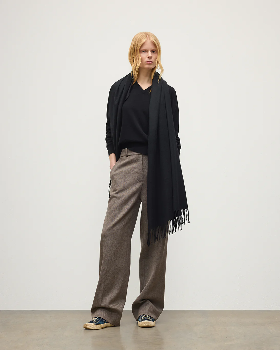 Black Cashmere Stole - Image 2