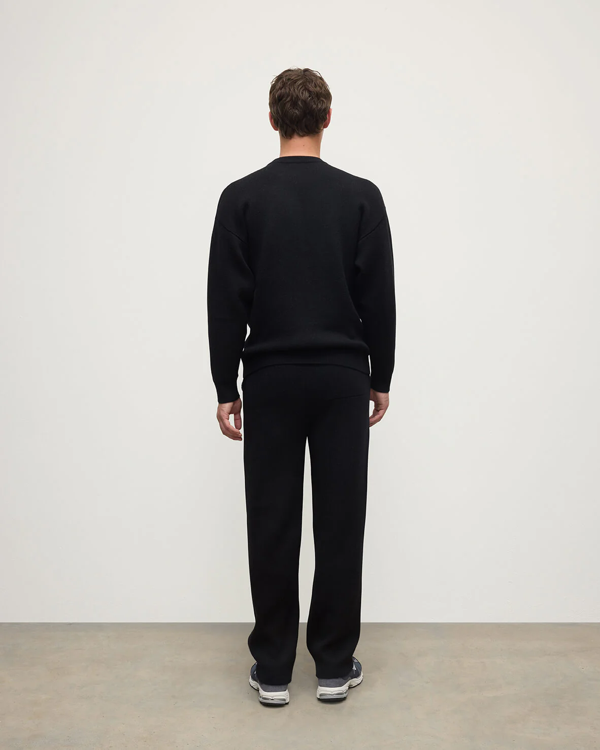 Double Face Black Tapered Joggers - Image 4