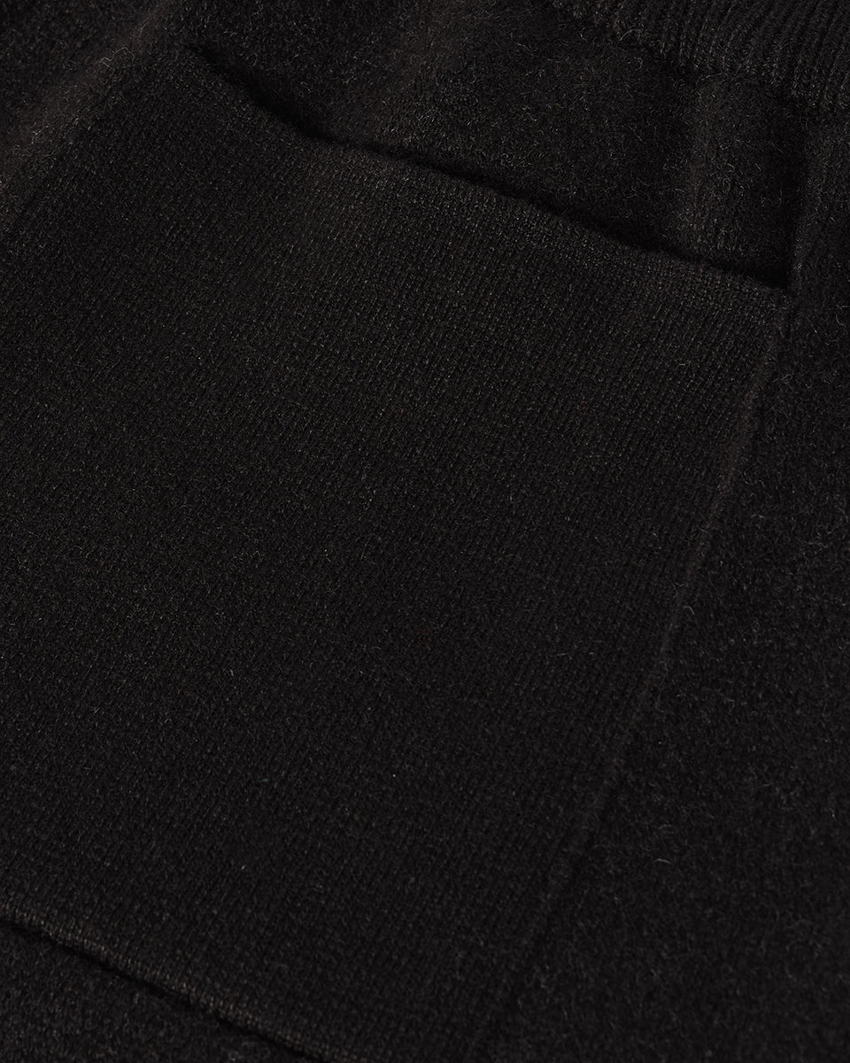 Double Face Black Tapered Joggers - Image 6