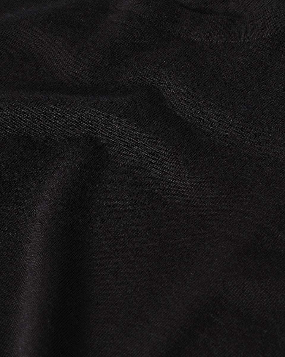 Boyd Black Superfine Cashmere T-Shirt - Image 6