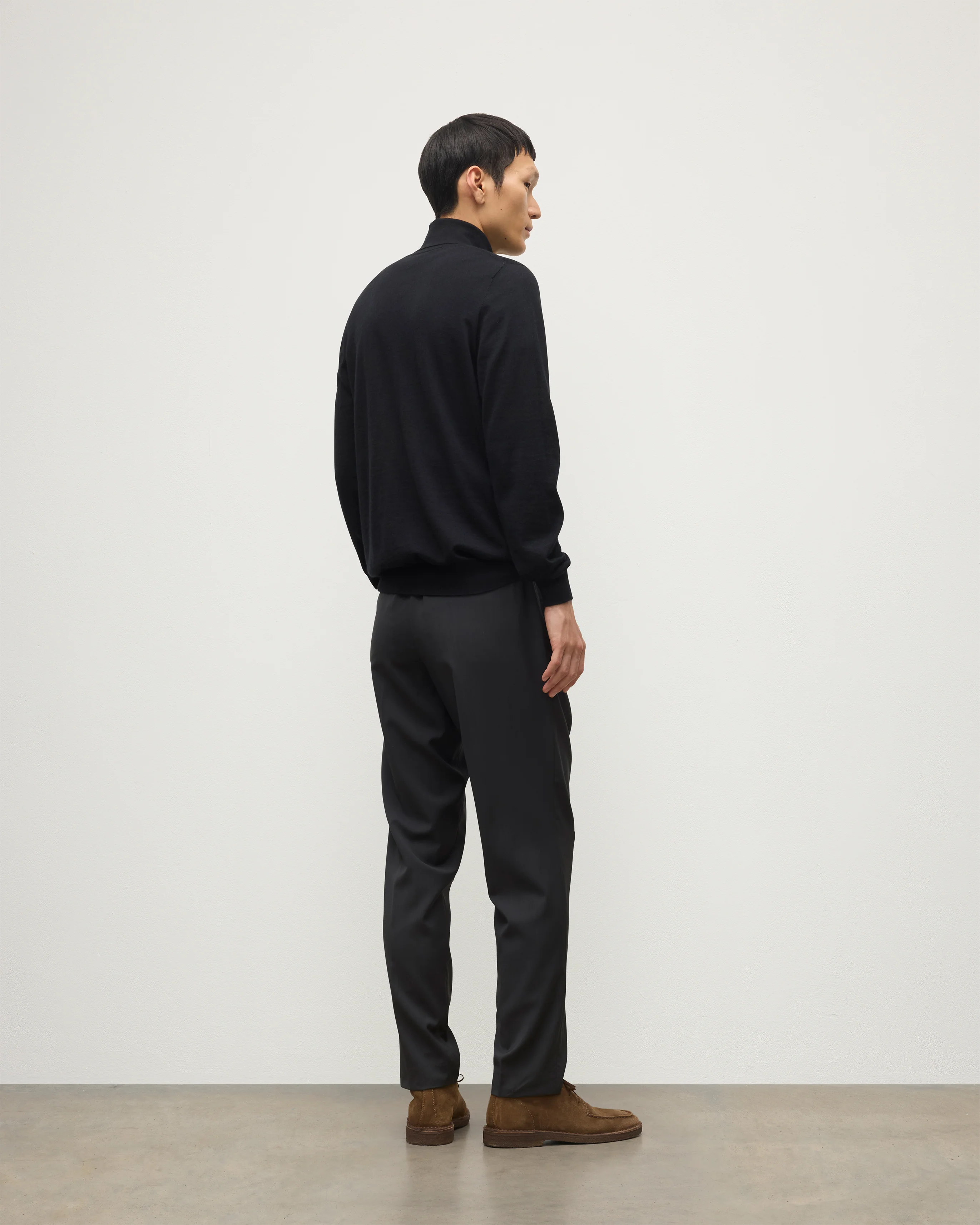 Fin Black Cashmere Roll Neck Jumper - Image 3
