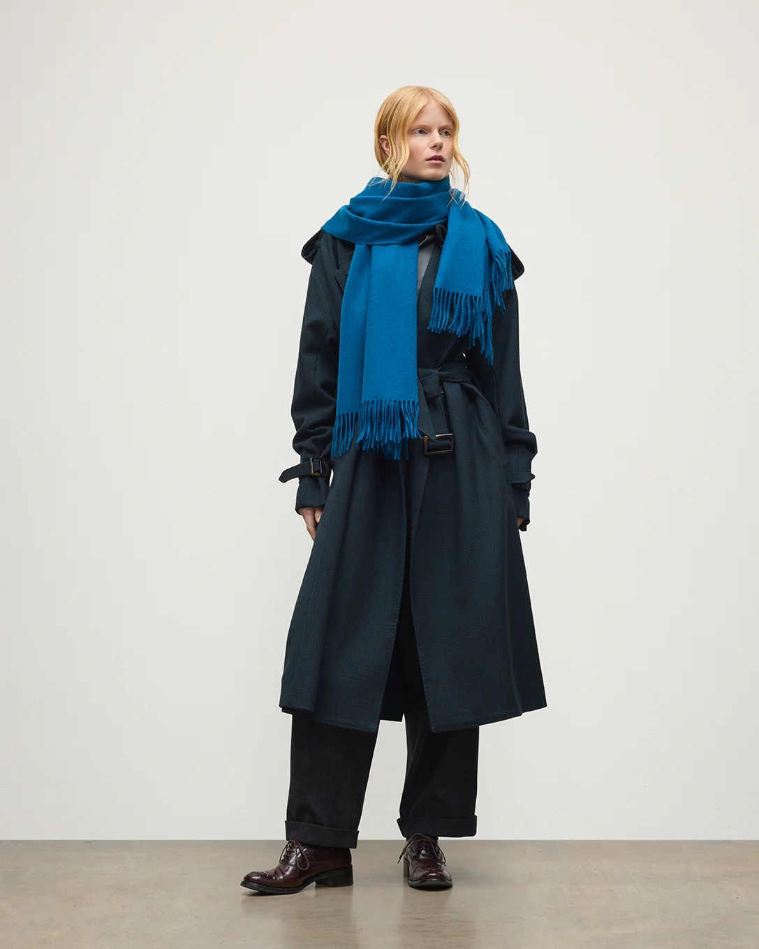 Blue Cashmere Stole - Image 2