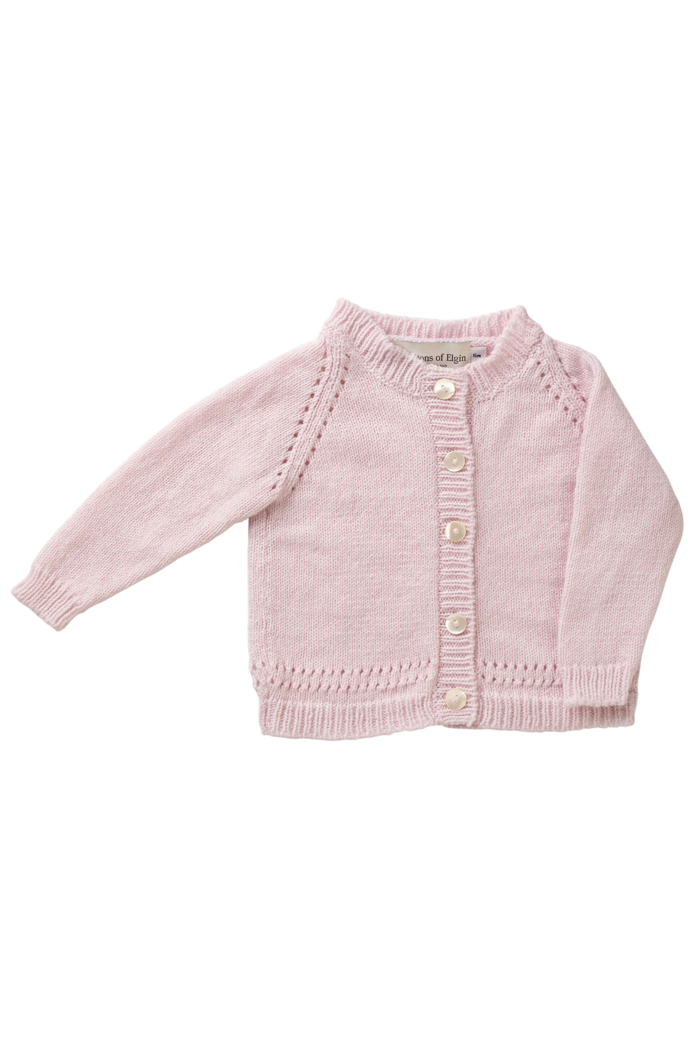 Pink Cashmere Baby Cardigan - Image 5