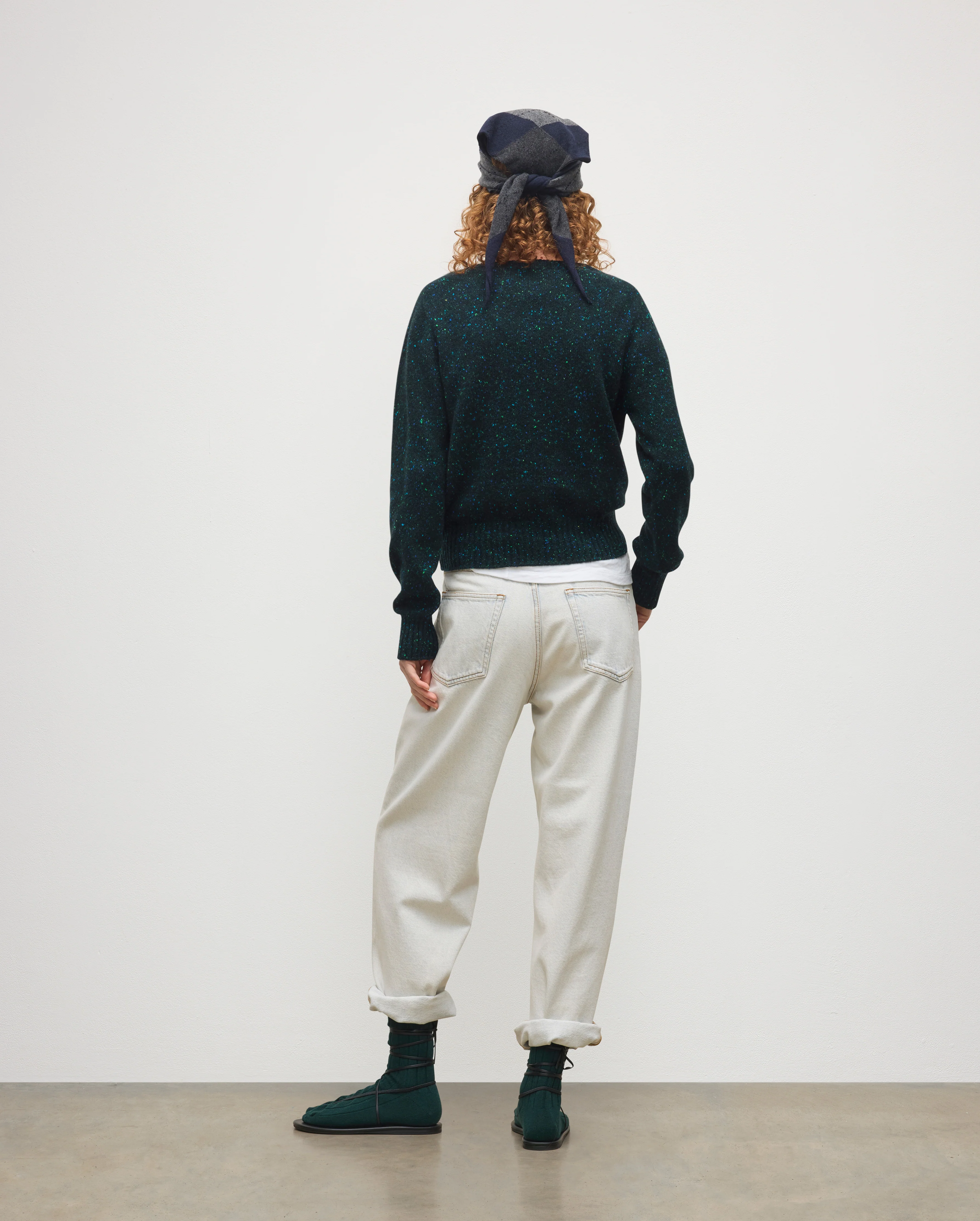 Cairn Green Donegal Cashmere Jumper - Image 3