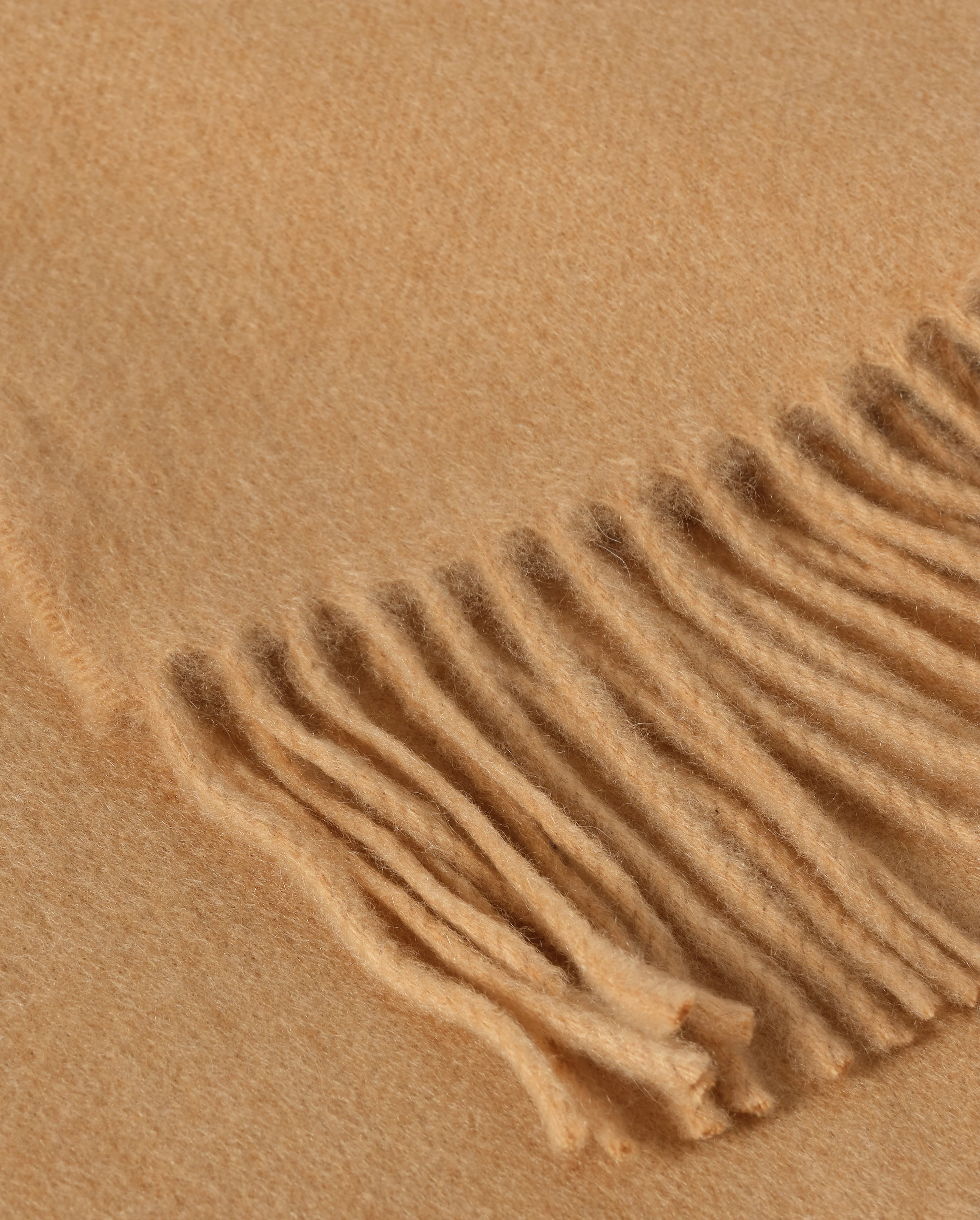 Plain Camel Cashmere Throw - Image 3