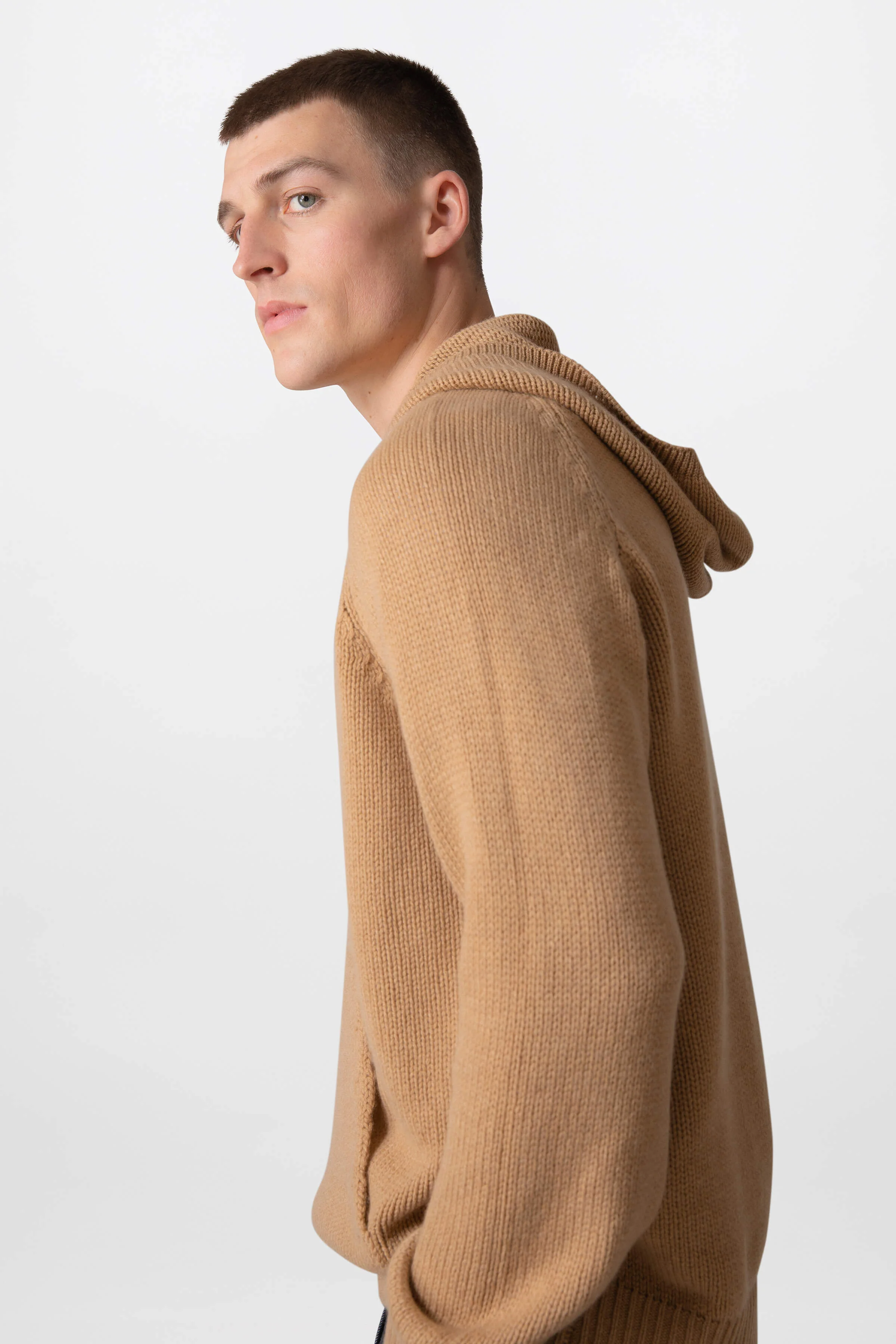 Kangaroo Pocket Cashmere Hoodie - Image 3