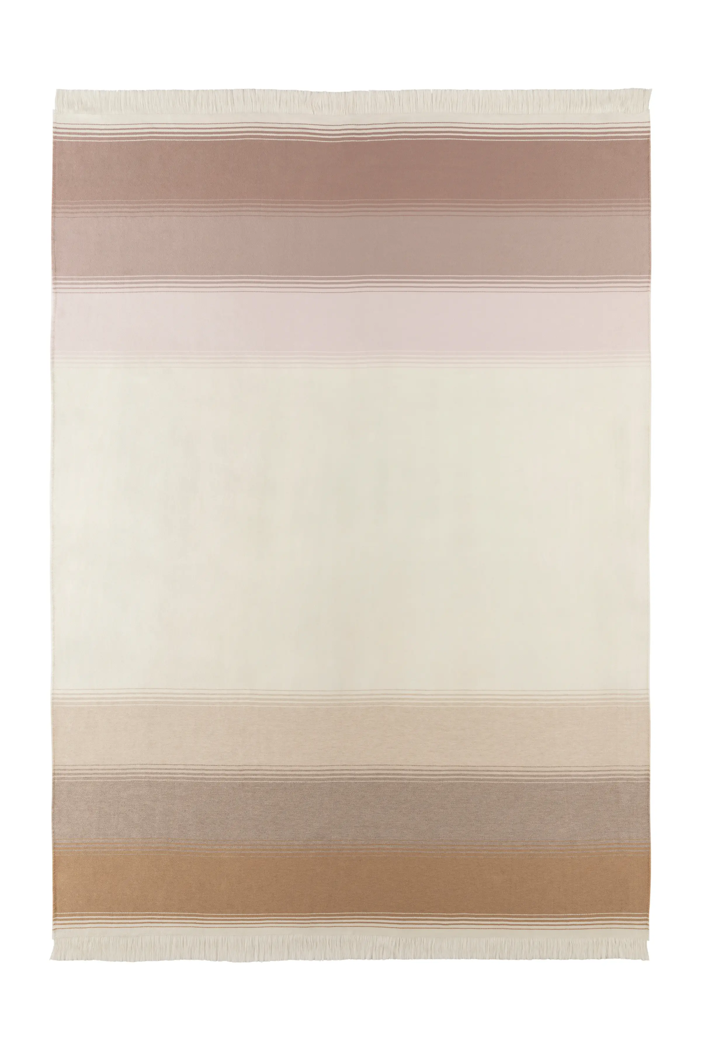Diffused Stripe Merino Wool Pink Throw - Image 3