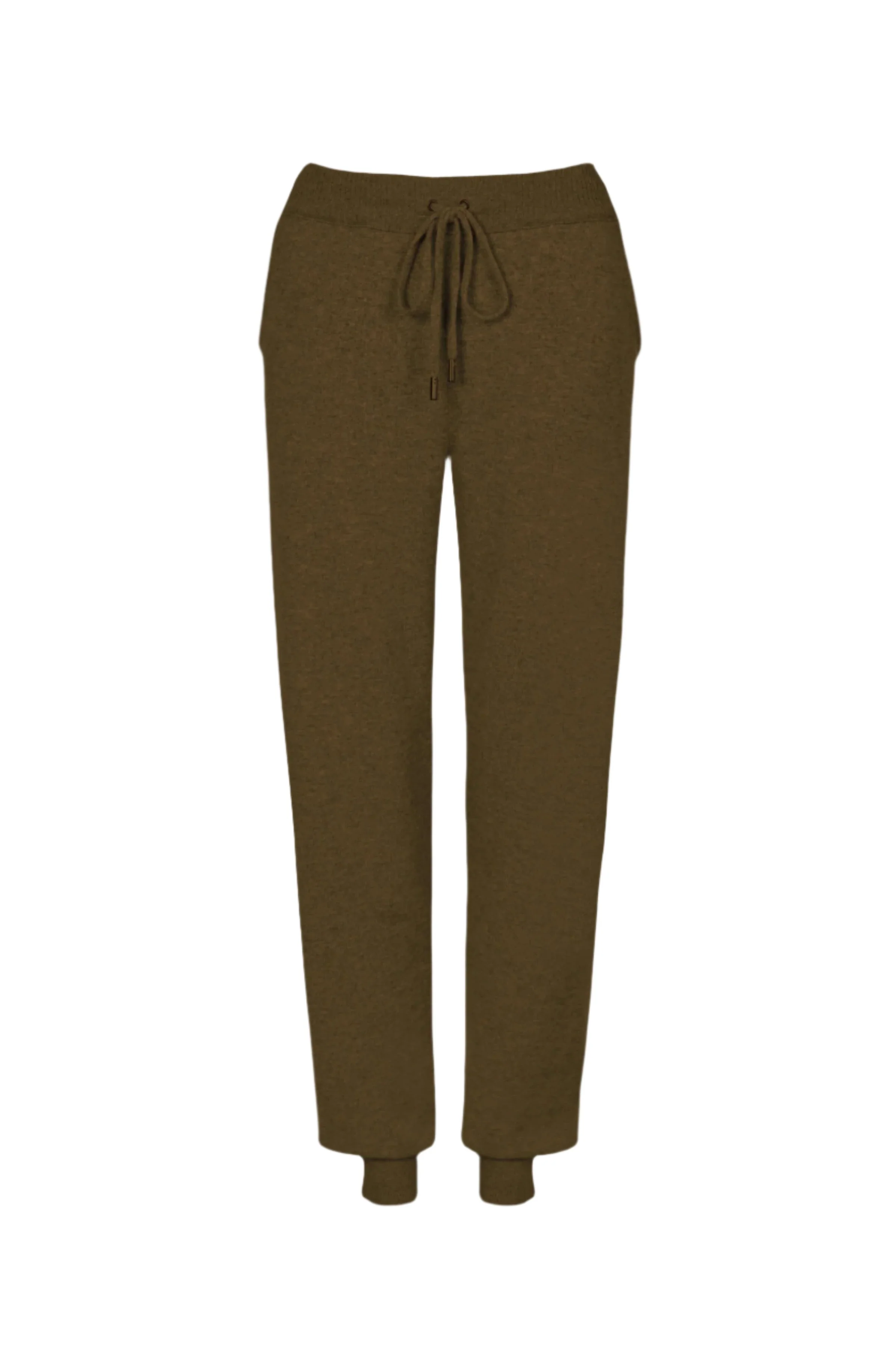 Women's Olive Green Cashmere Joggers