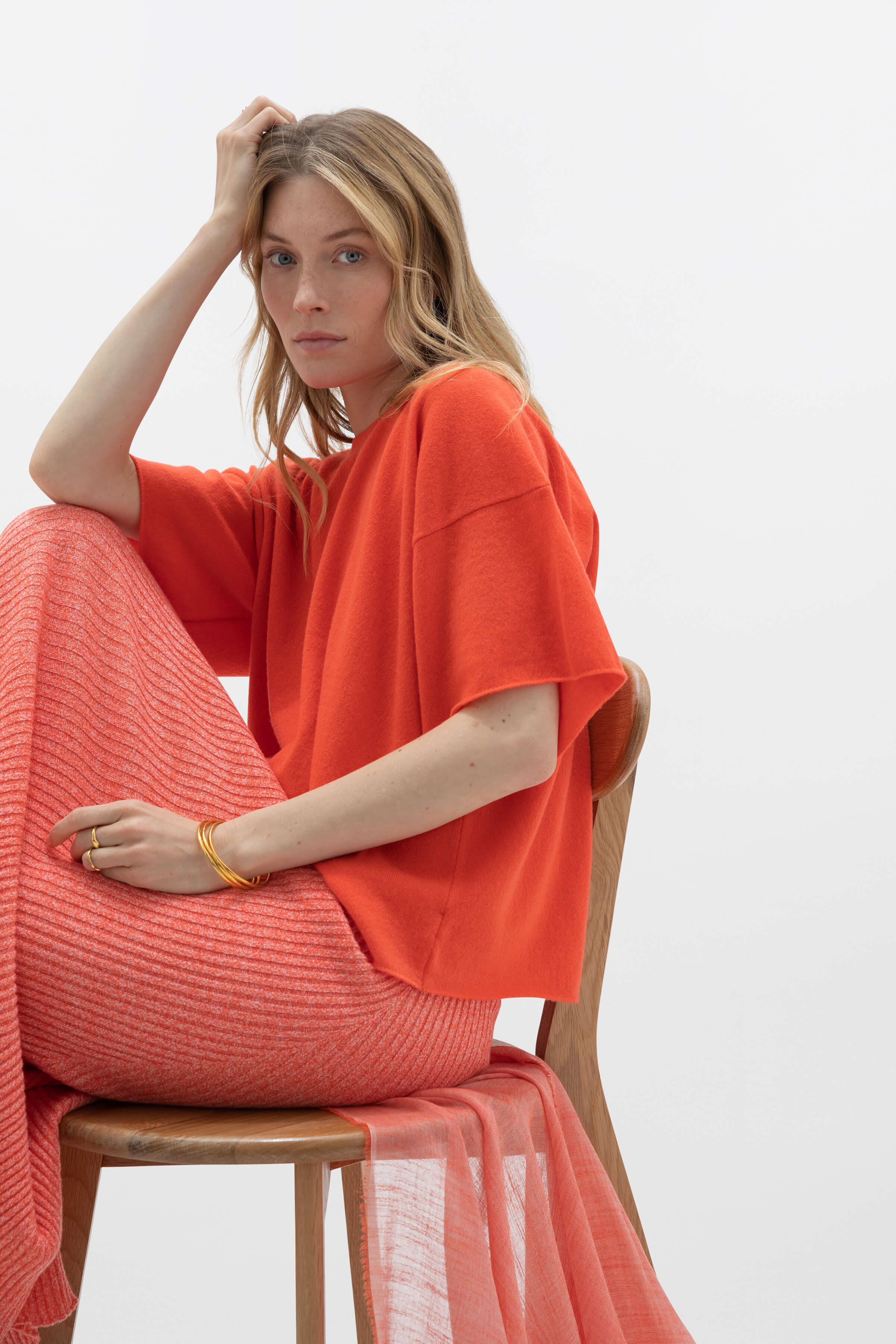 Orange Cashmere T-Shirt - Image 4
