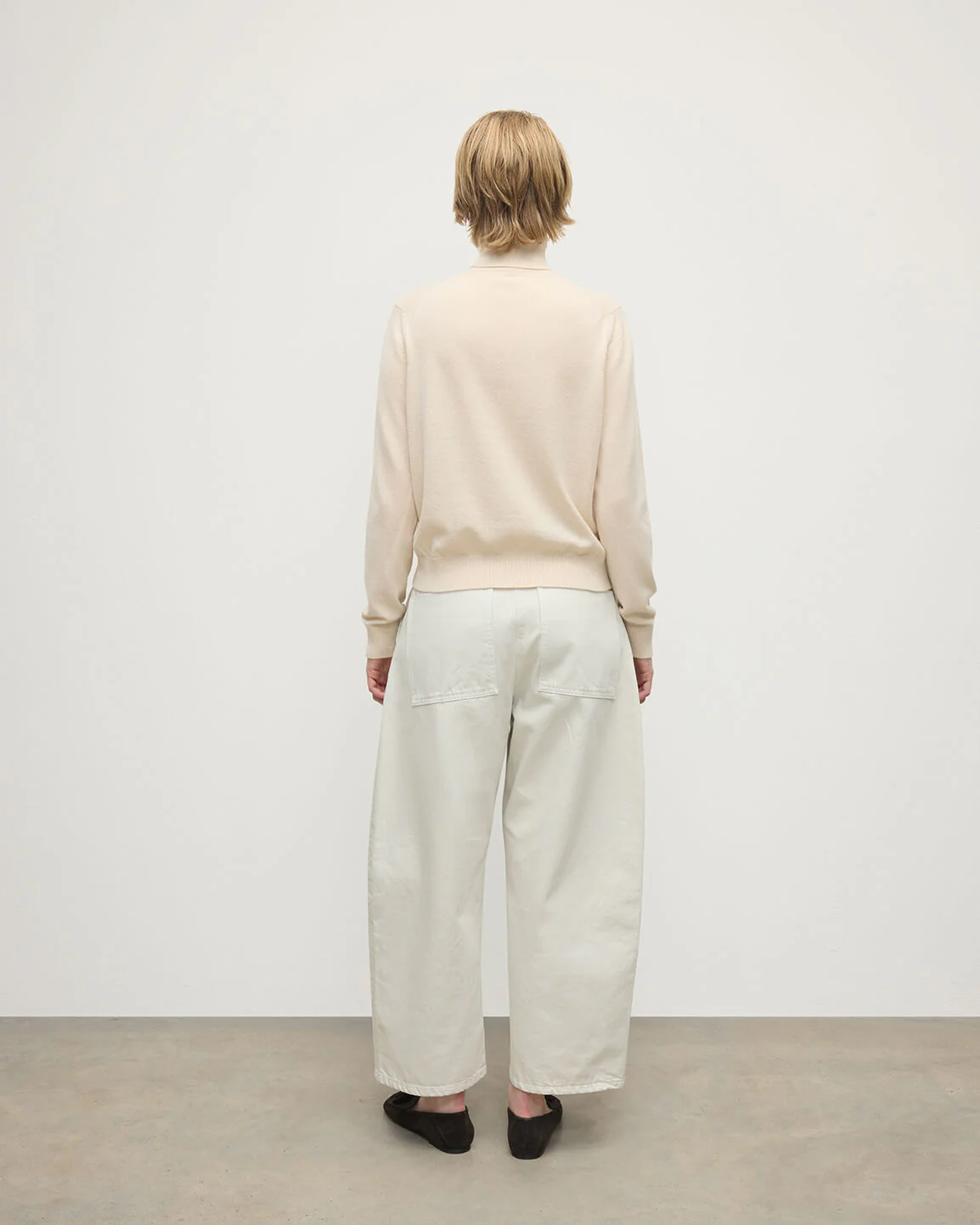 Classic Cashmere Cream Roll Neck Jumper - Image 4