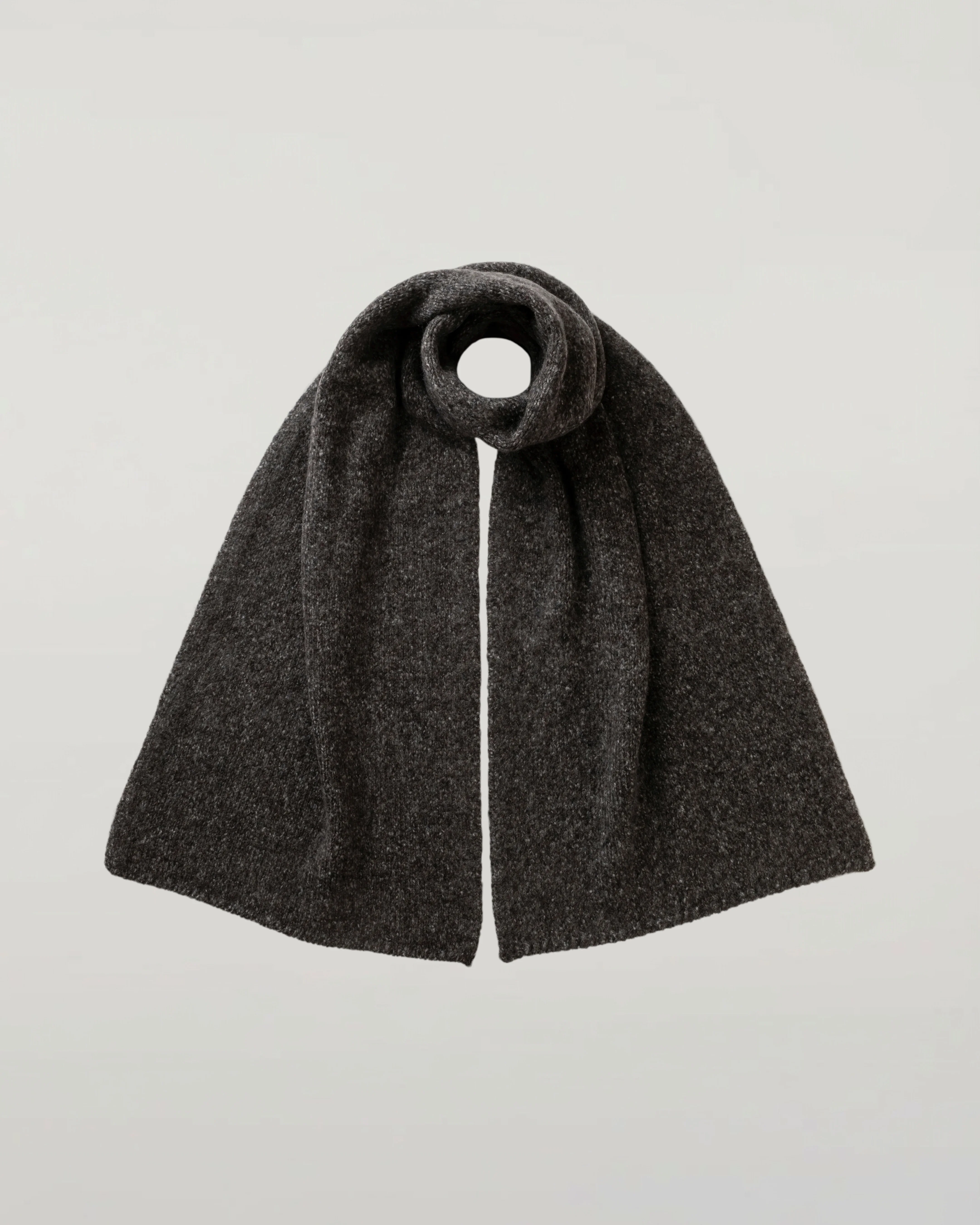 Cashmere Bouclé Charcoal Scarf