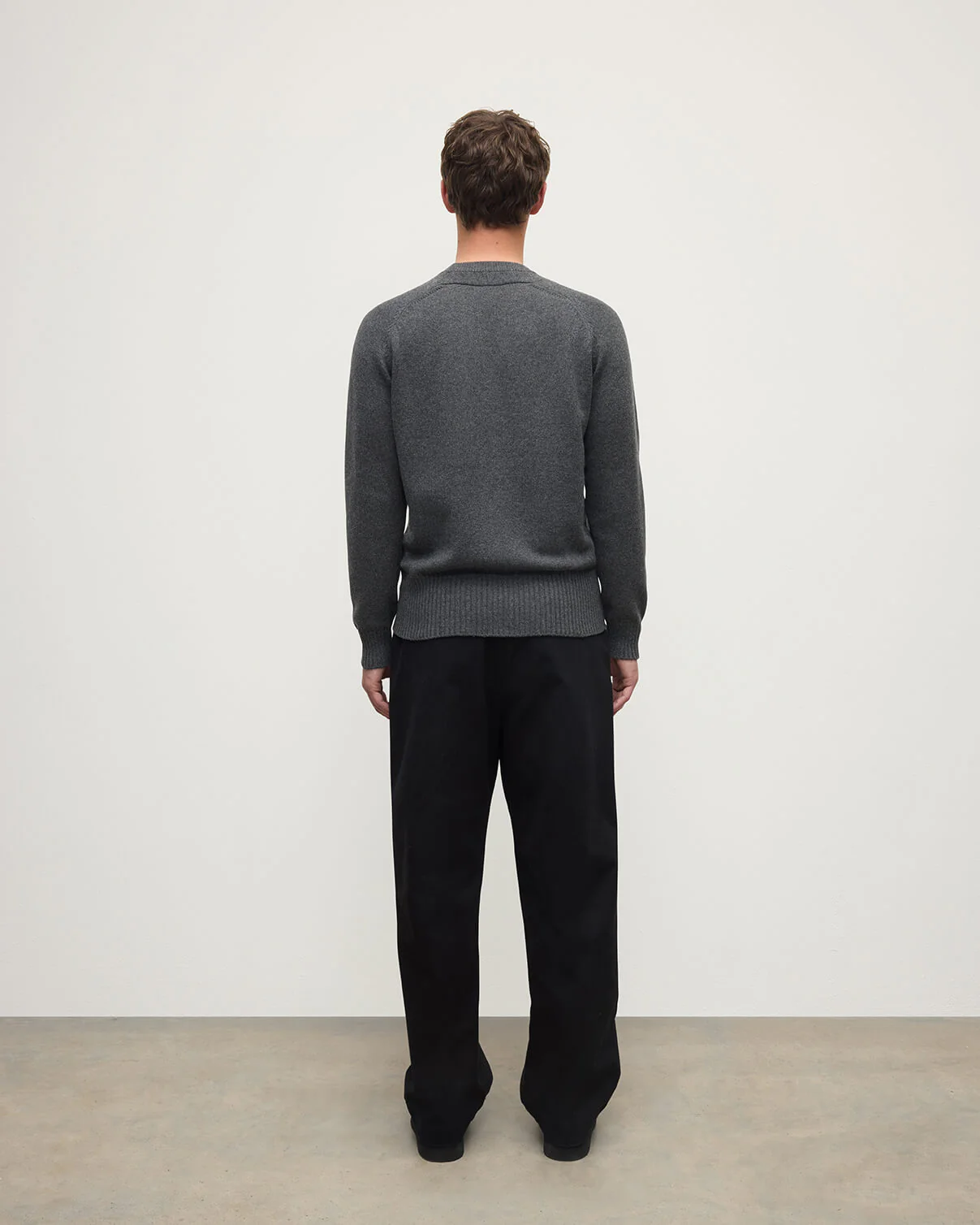 Superfine Merino Relaxed Dark Grey Jumper - Image 4