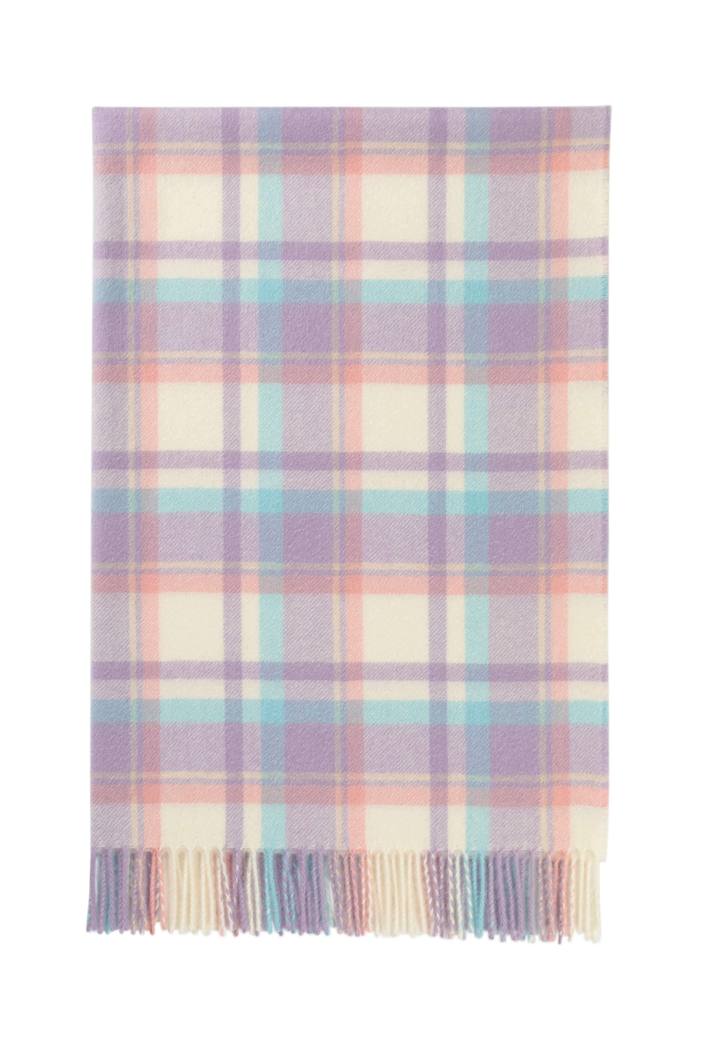 Pink Check Cashmere Baby Blanket - Image 9