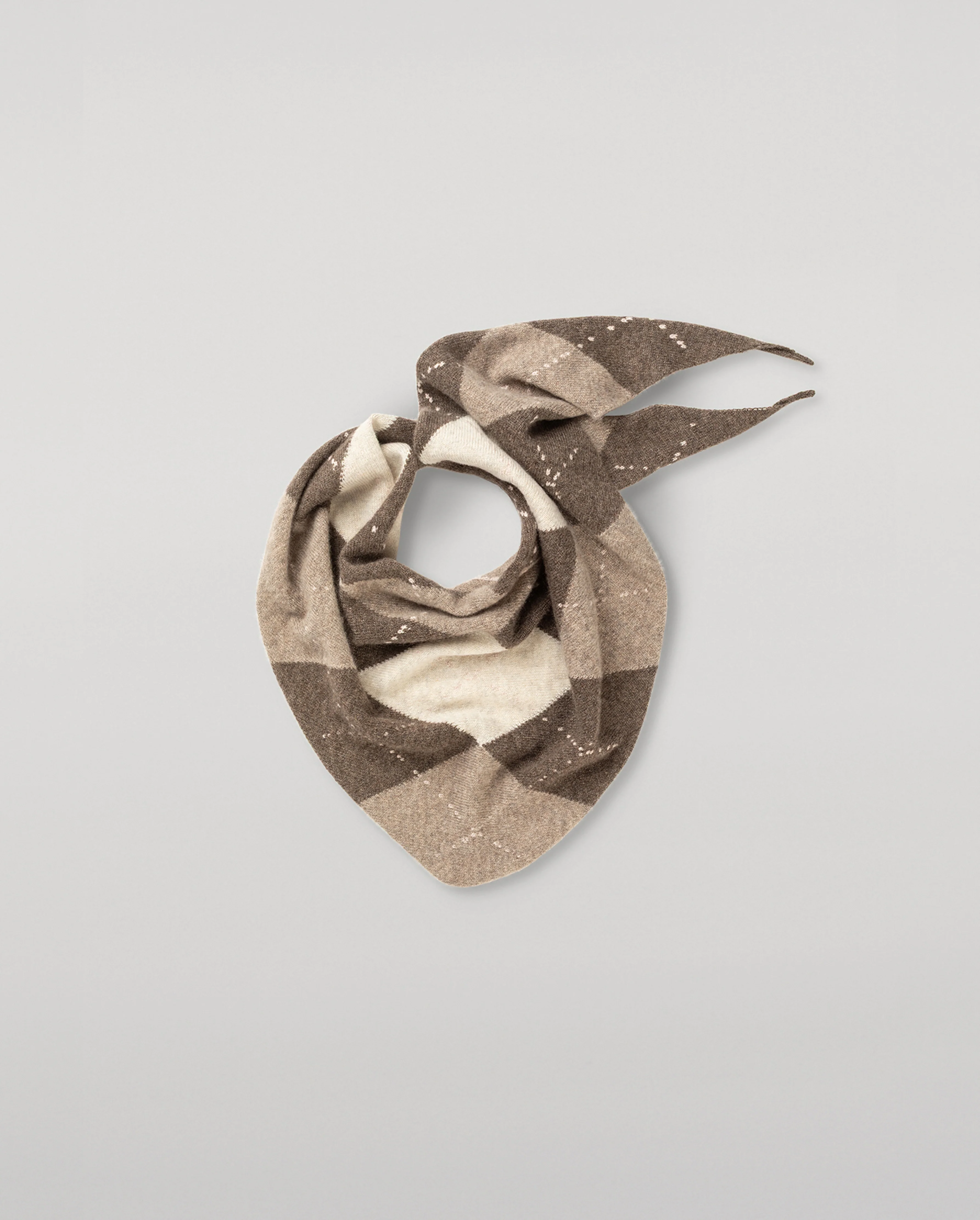 Clan Brown Argyle Cashmere Bandana