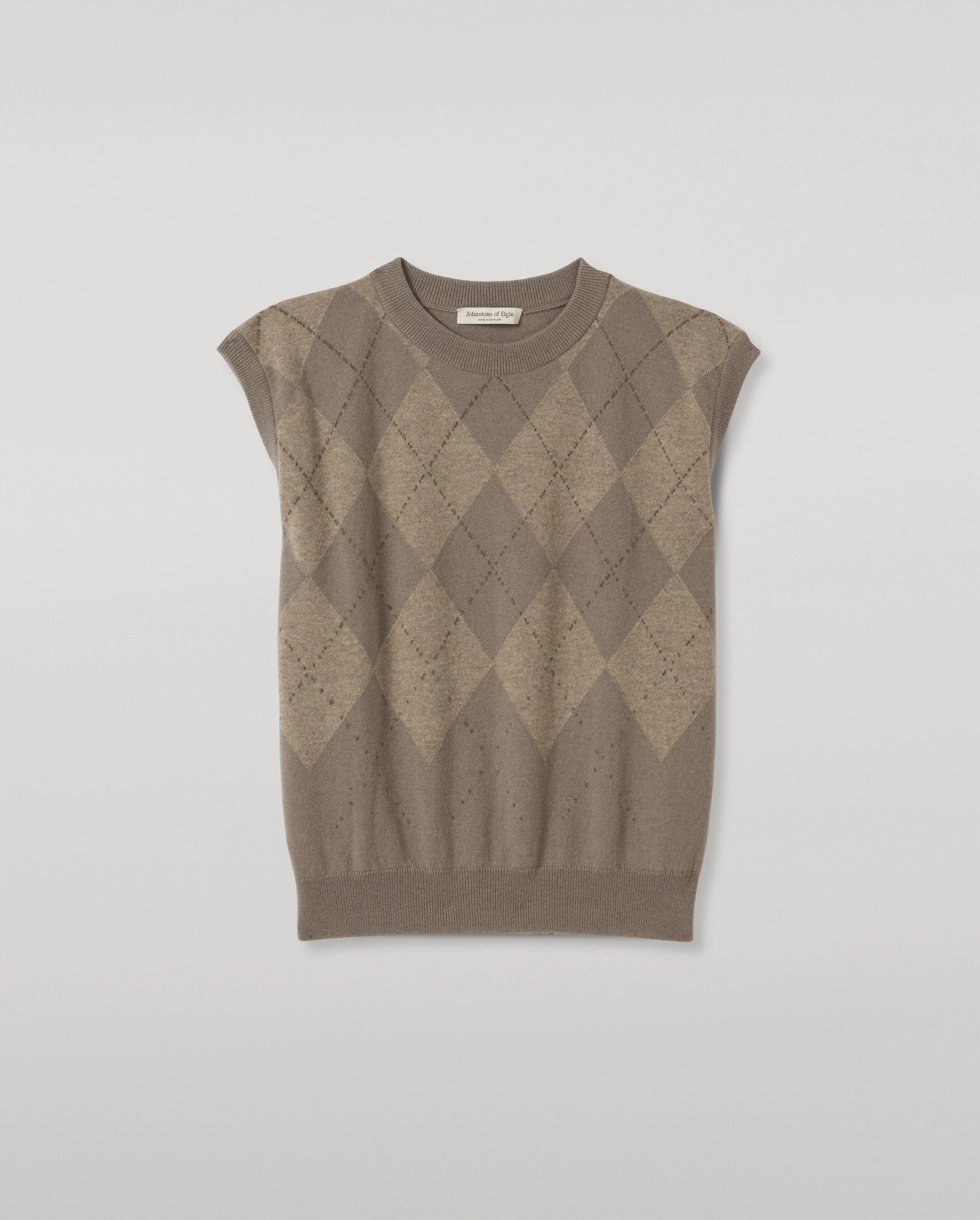 Clan Grey Argyle Cashmere Tank - Image 2