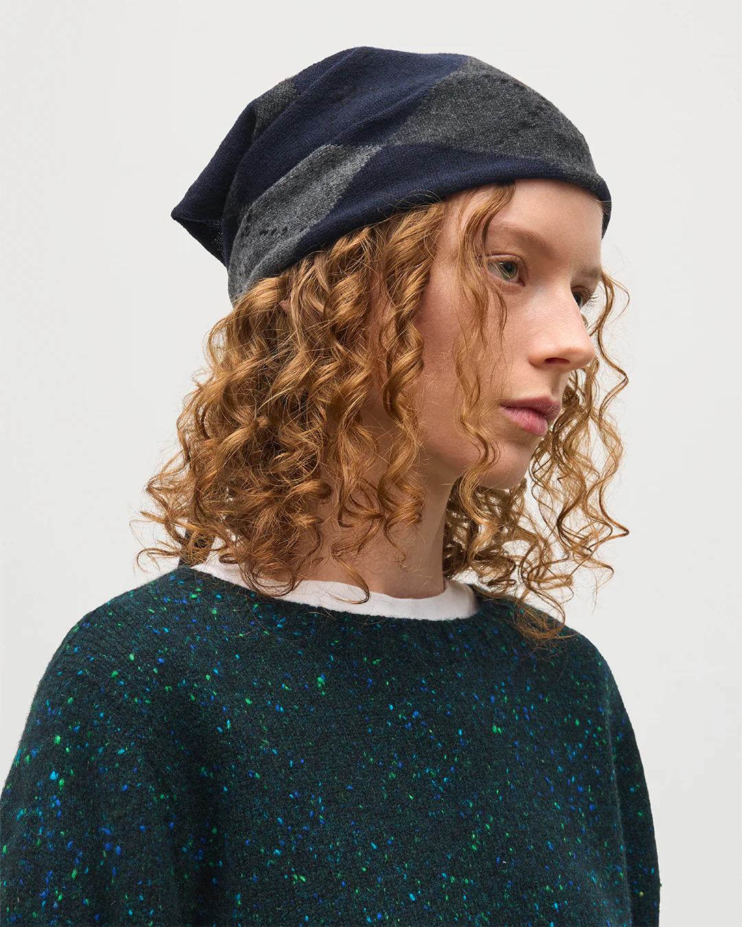 Clan Dark Navy Argyle Cashmere Bandana - Image 3