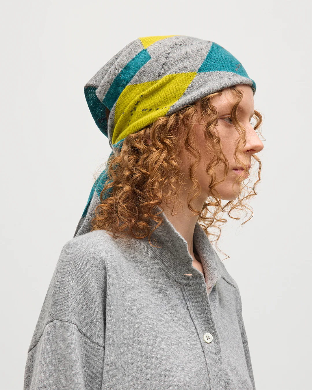Clan Grey Argyle Cashmere Bandana - Image 3