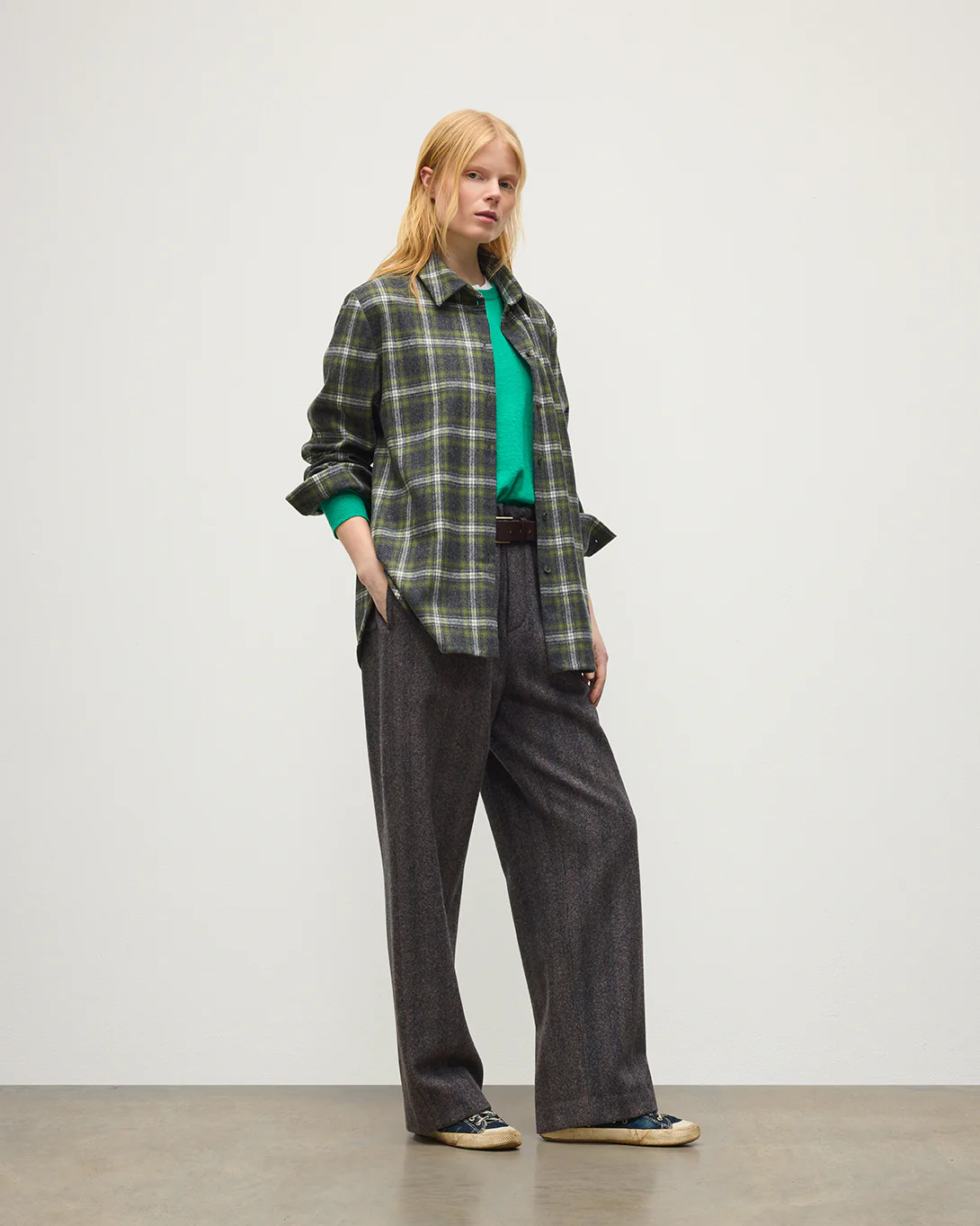 Clanlass Green Plaid Overshirt - Image 3