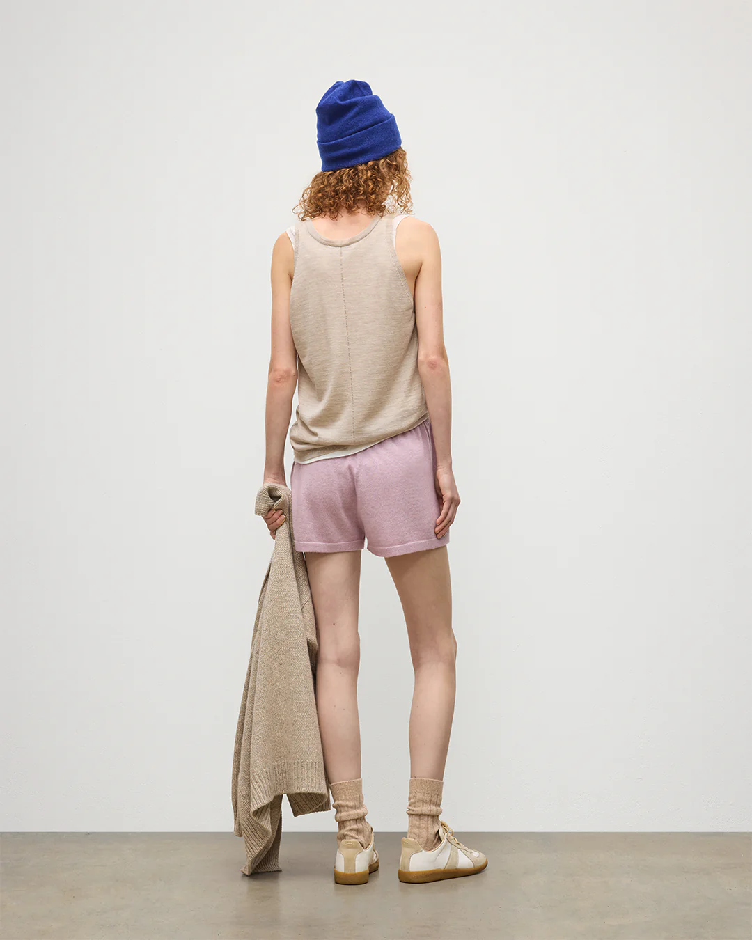 Cove Light Pink Cashmere Shorts - Image 4