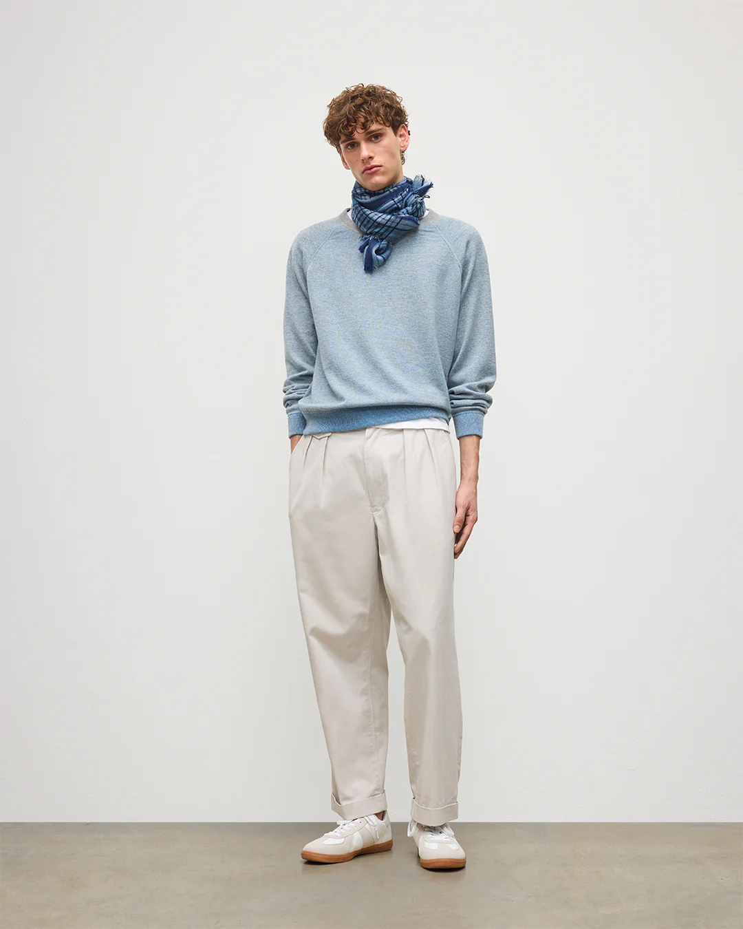 Crawton Graphic Stripe Navy Scarf - Image 5