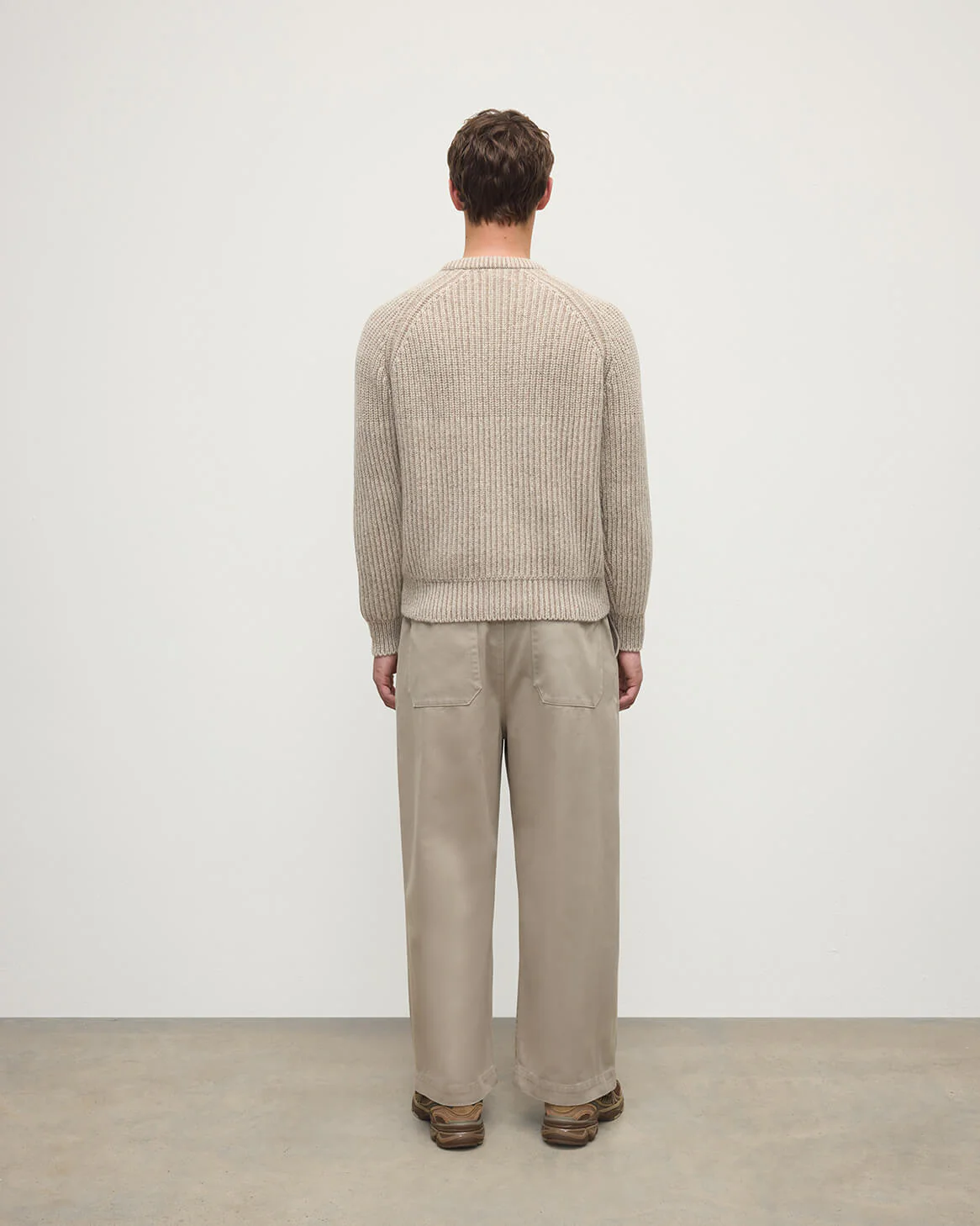 Ribbed Donegal Cashmere Cream Jumper - Image 4