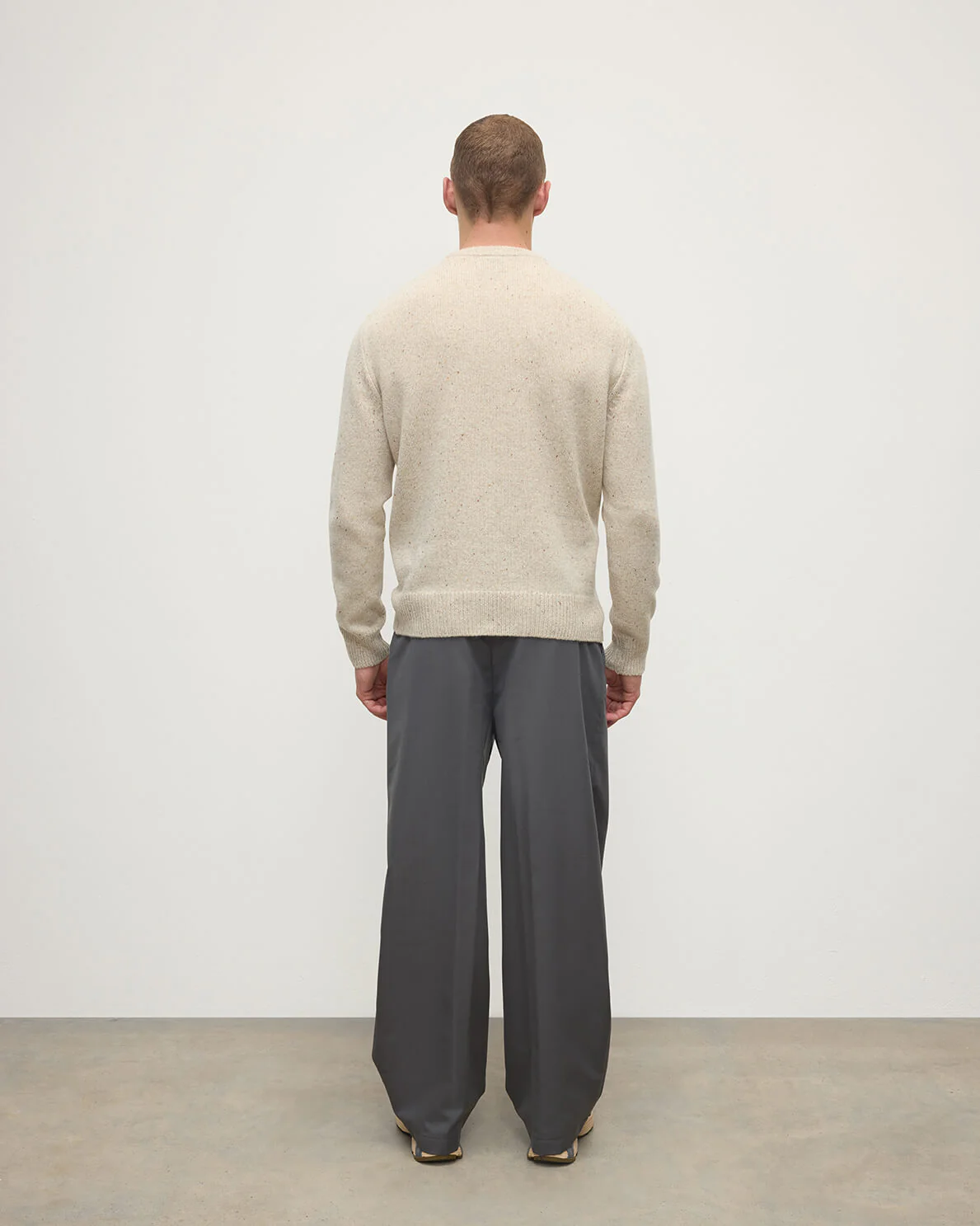 Cream Donegal Cashmere Marl Jumper - Image 4