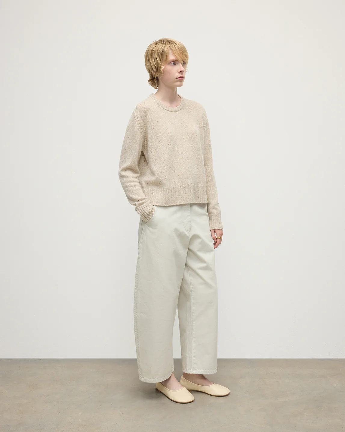 Donegal Cashmere Cream Jumper - Image 3