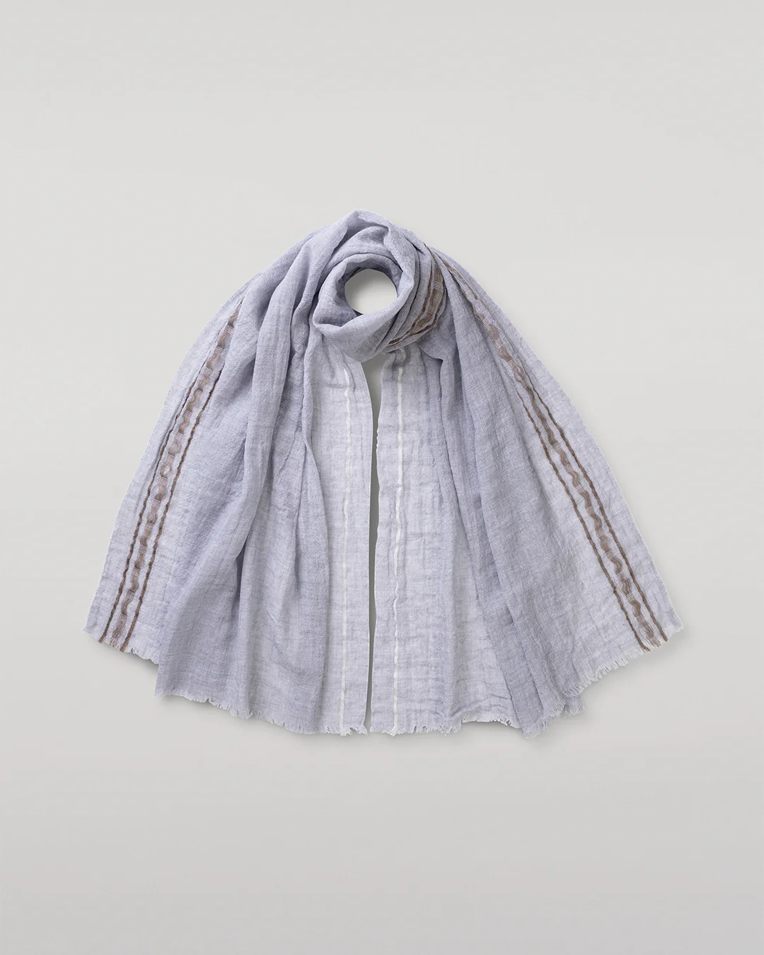 Cyrus Float Edge Grey Scarf