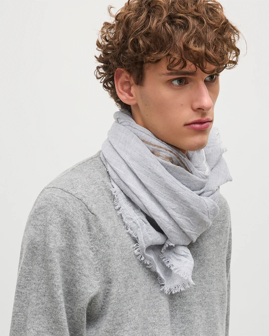 Cyrus Float Edge Grey Scarf - Image 3