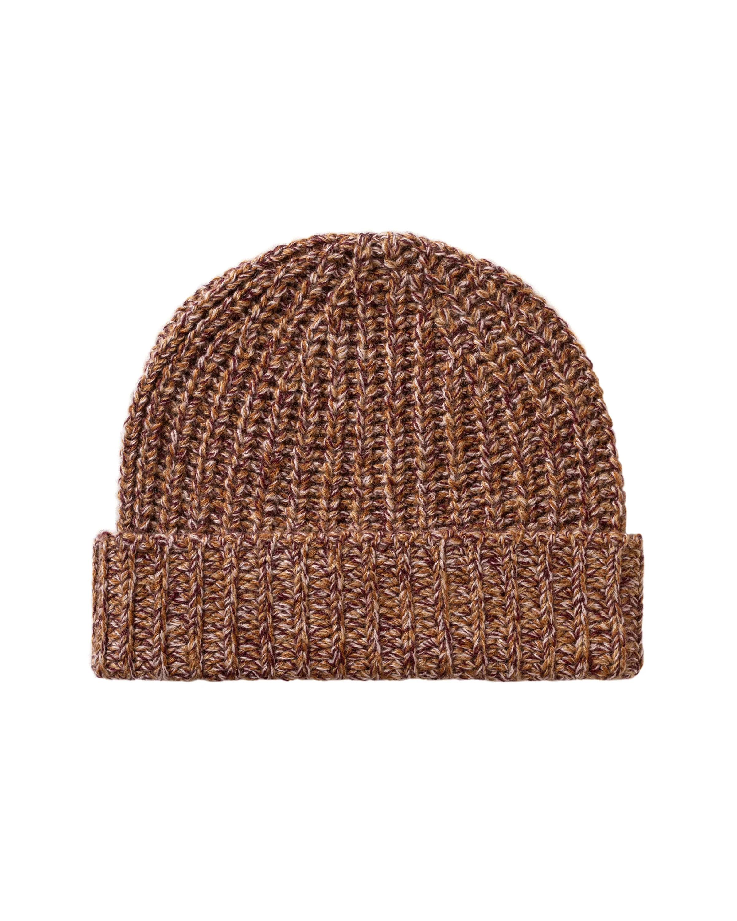 Half Cardigan Stich Red Cashmere Beanie