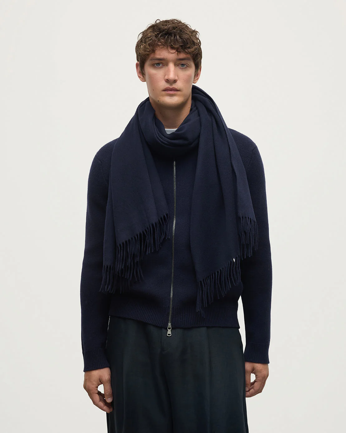 Dark Navy Cashmere Stole - Image 2
