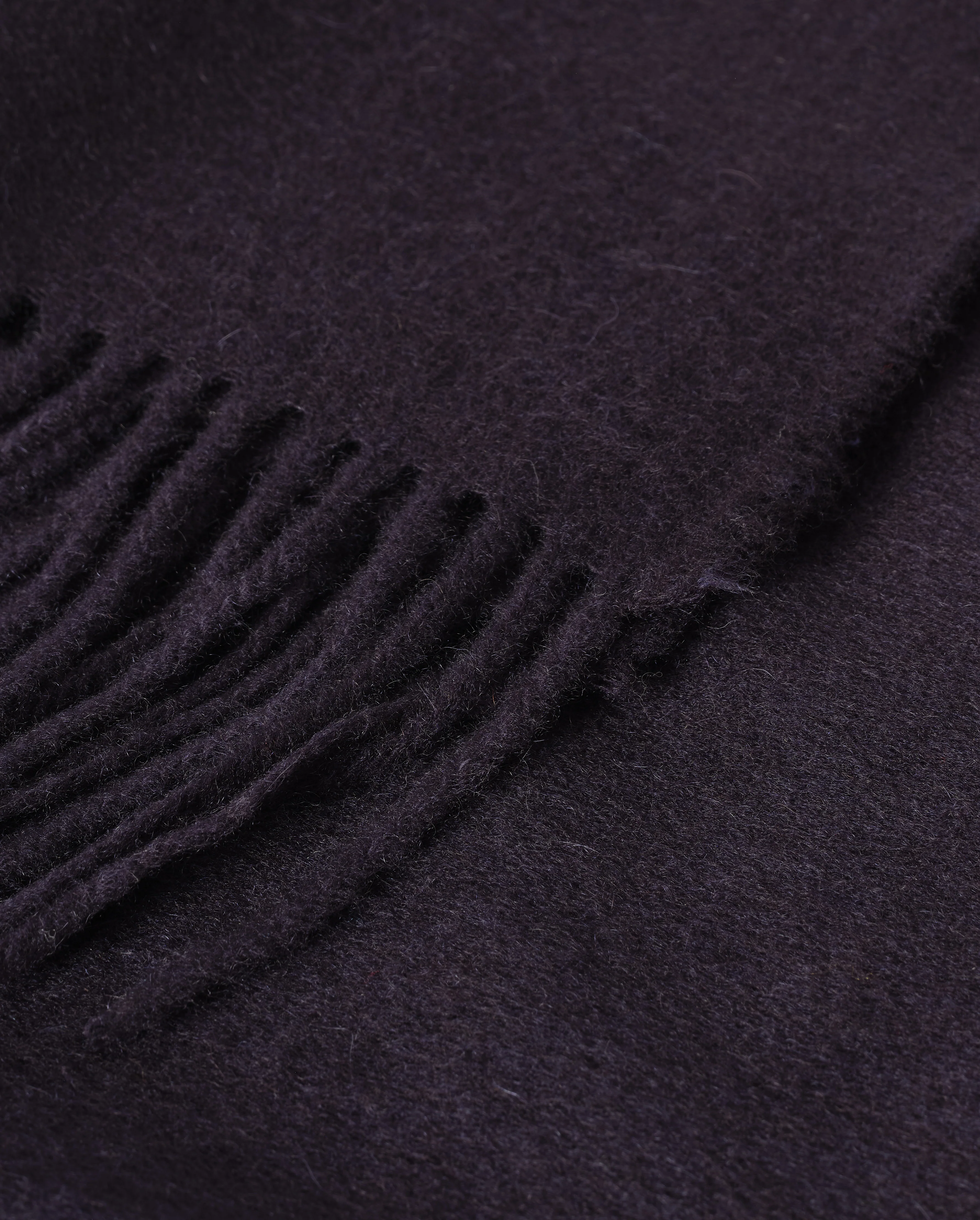 Plain Dark Navy Cashmere Throw - Image 3