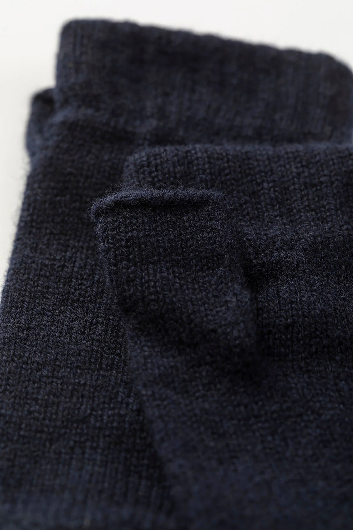 Dark Navy Cashmere Wrist Warmers - Image 2